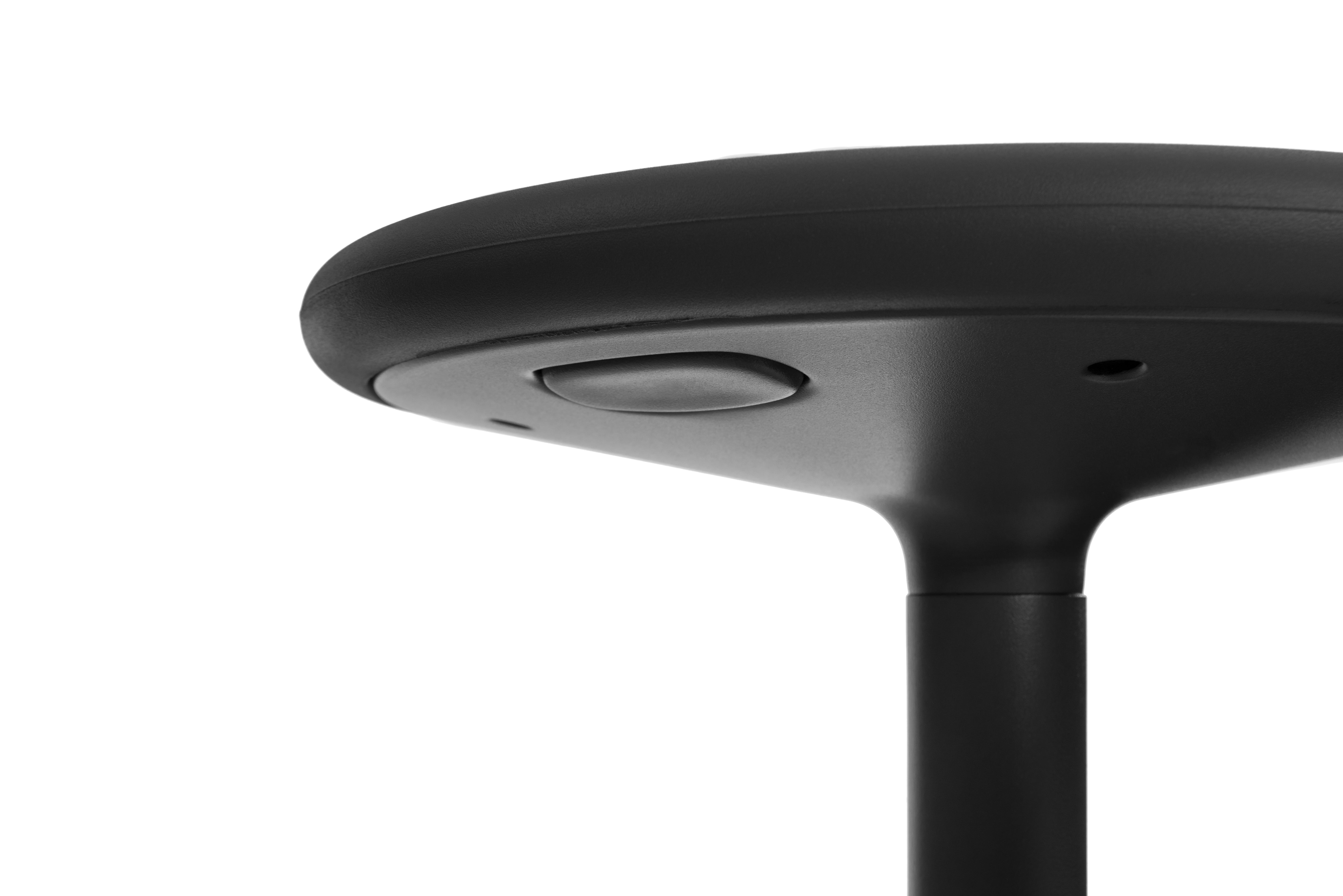 Zwarte draaibare kruk TIBU