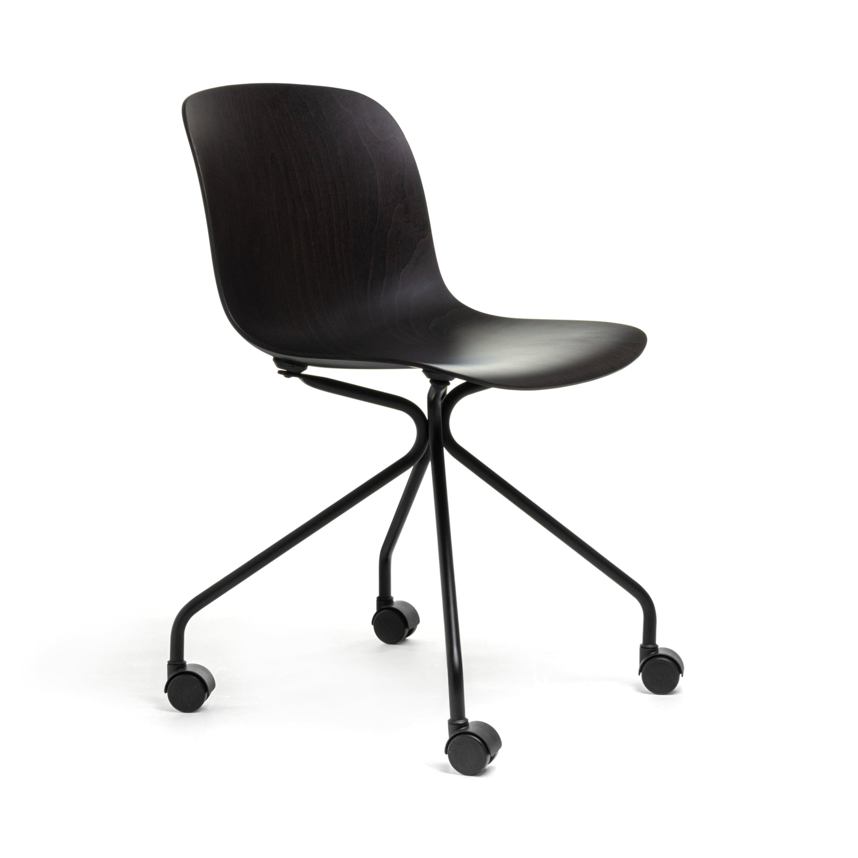 TROY Bürostuhl dunkles Buchenholz