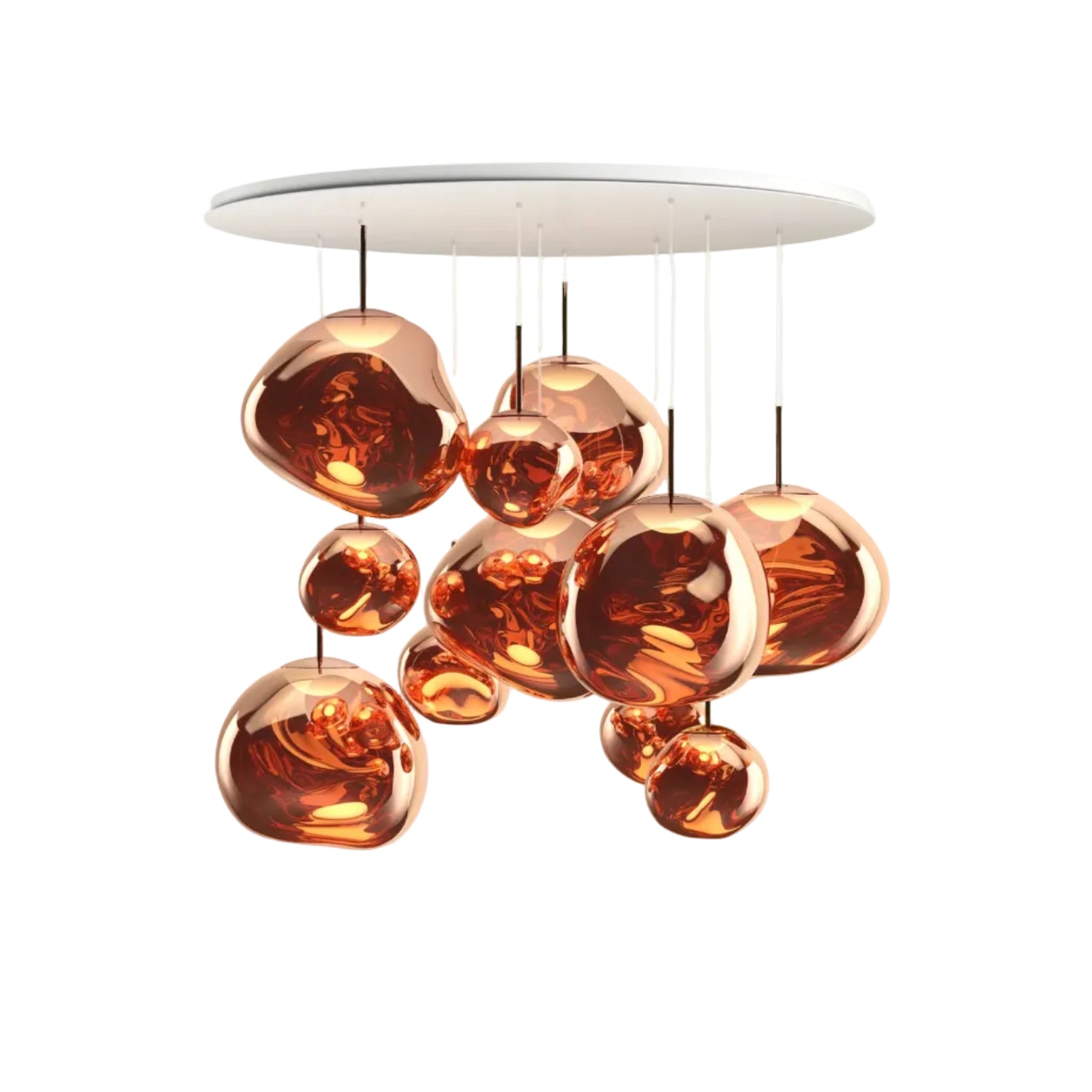 MELT MEGA plafondlamp in koper
