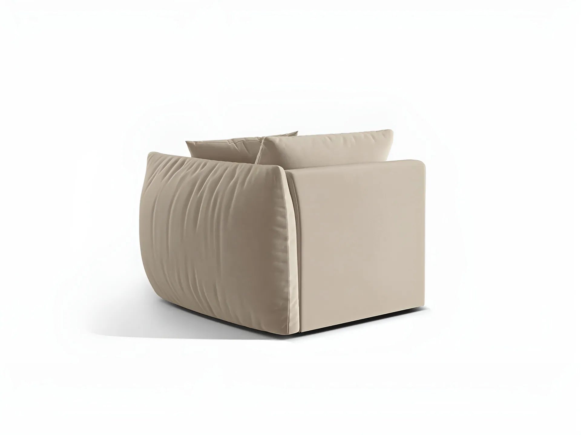 CHRIS Velvet Modular Sofa - Right Element Ecru