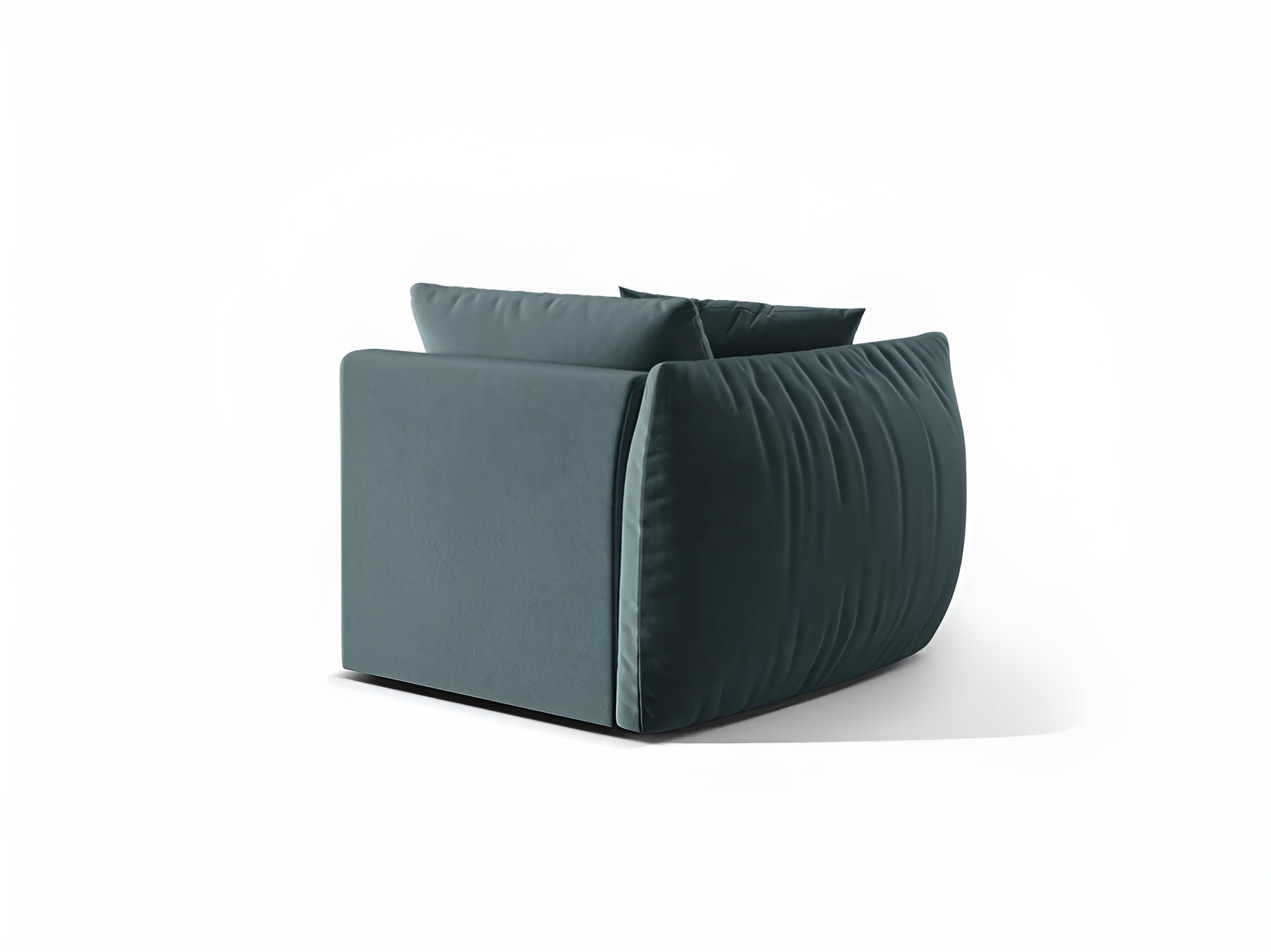 Modulares Samtsofa CHRIS - linkes Element in Hellblau