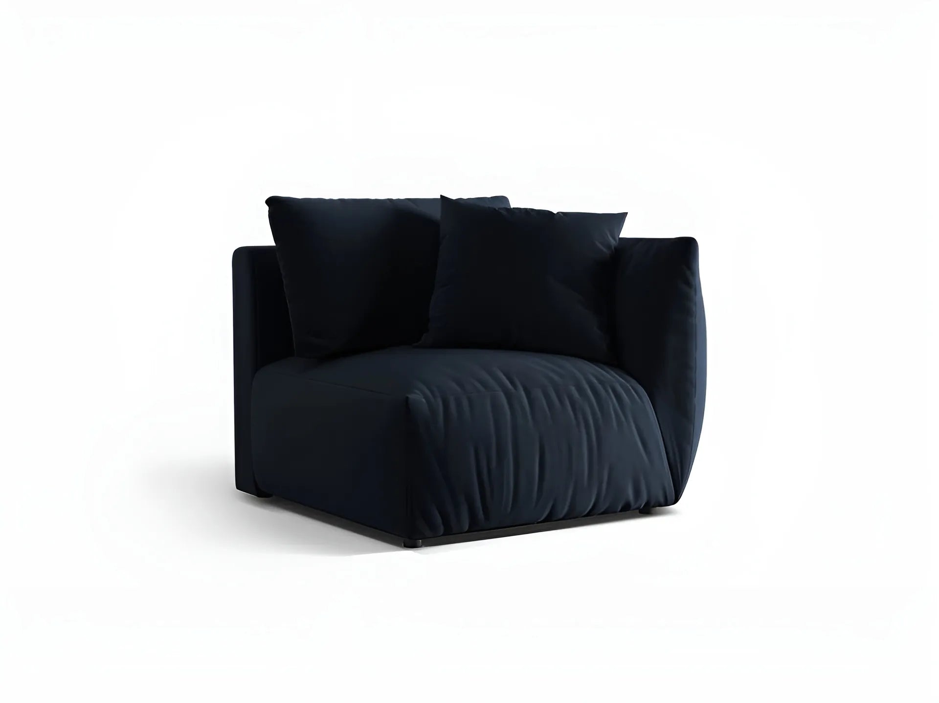CHRIS Velvet Modular Sofa - Right Element in Royal Blue