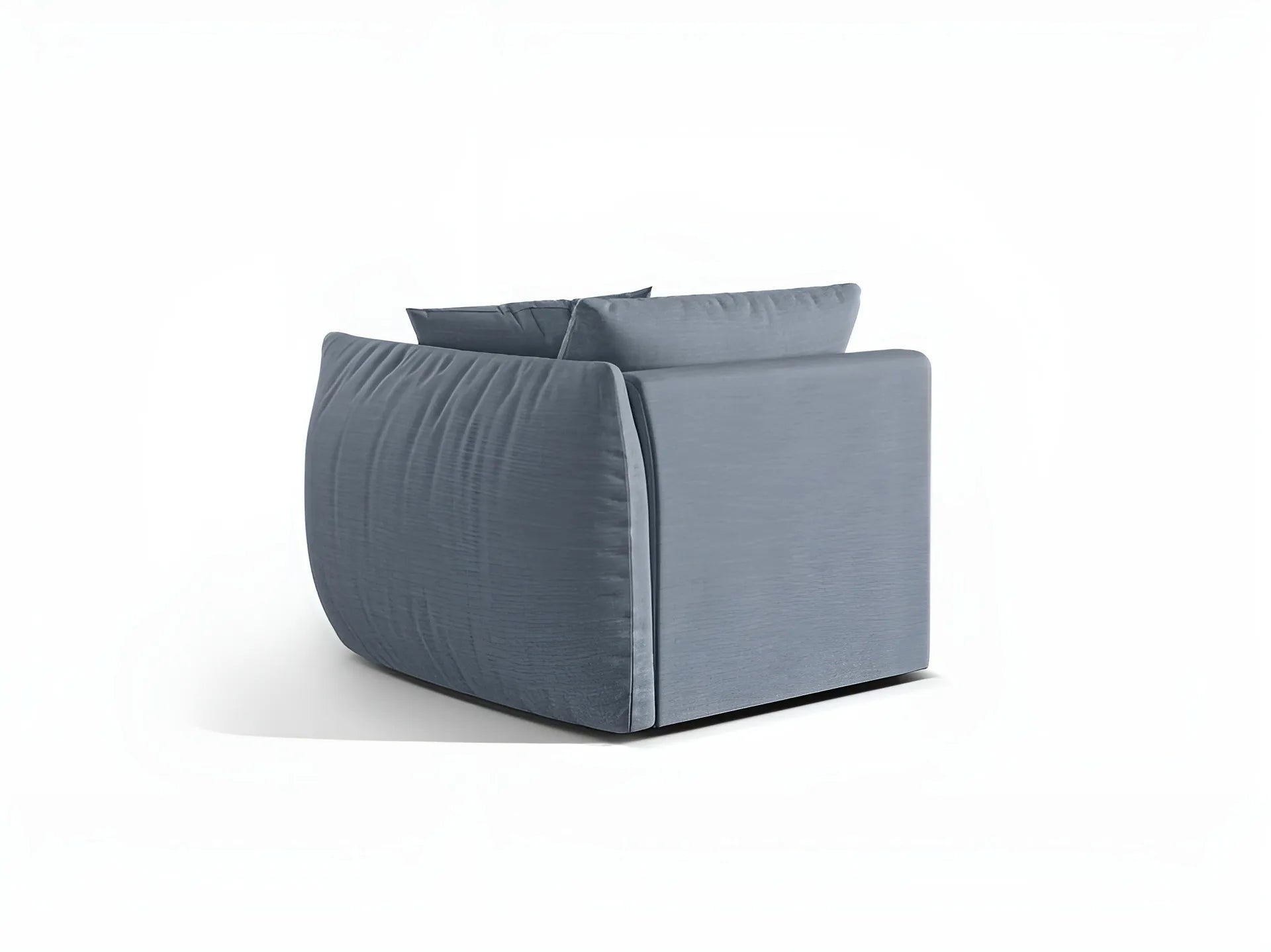 Modulares Sofa CHRIS - rechte Element in hellblauem Chenille