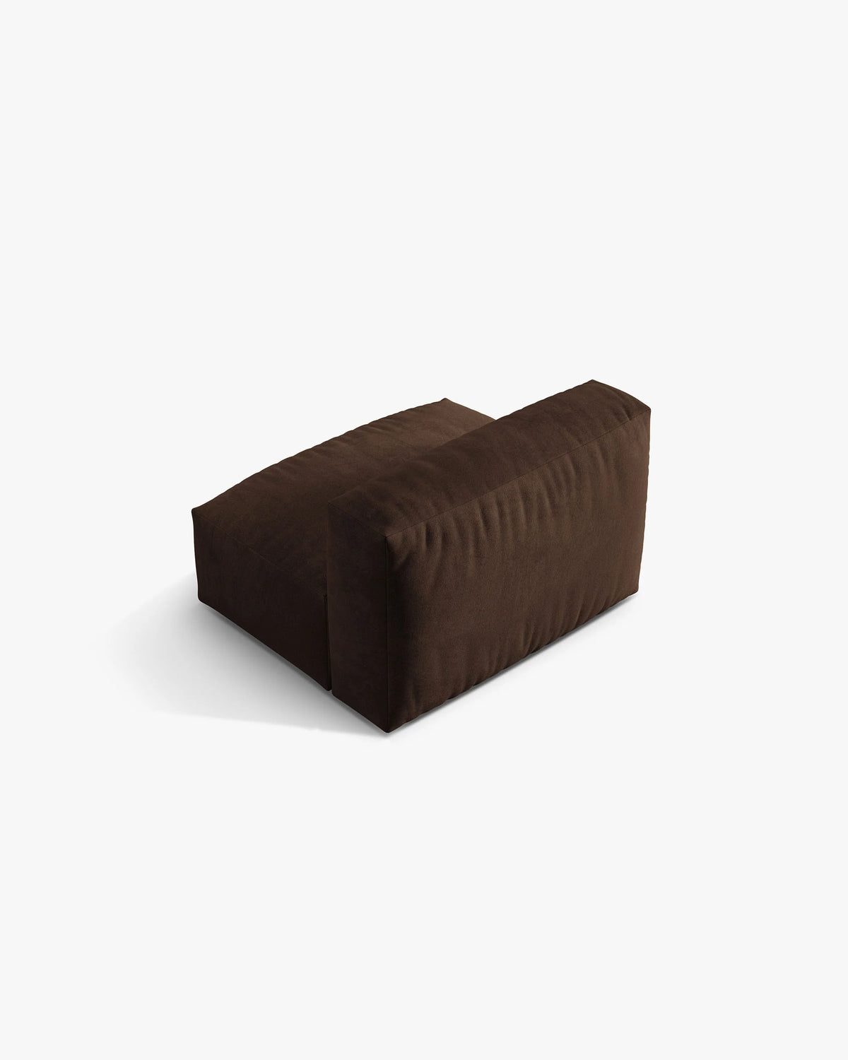 Fluwelen fauteuil / module MARTINA chocolade