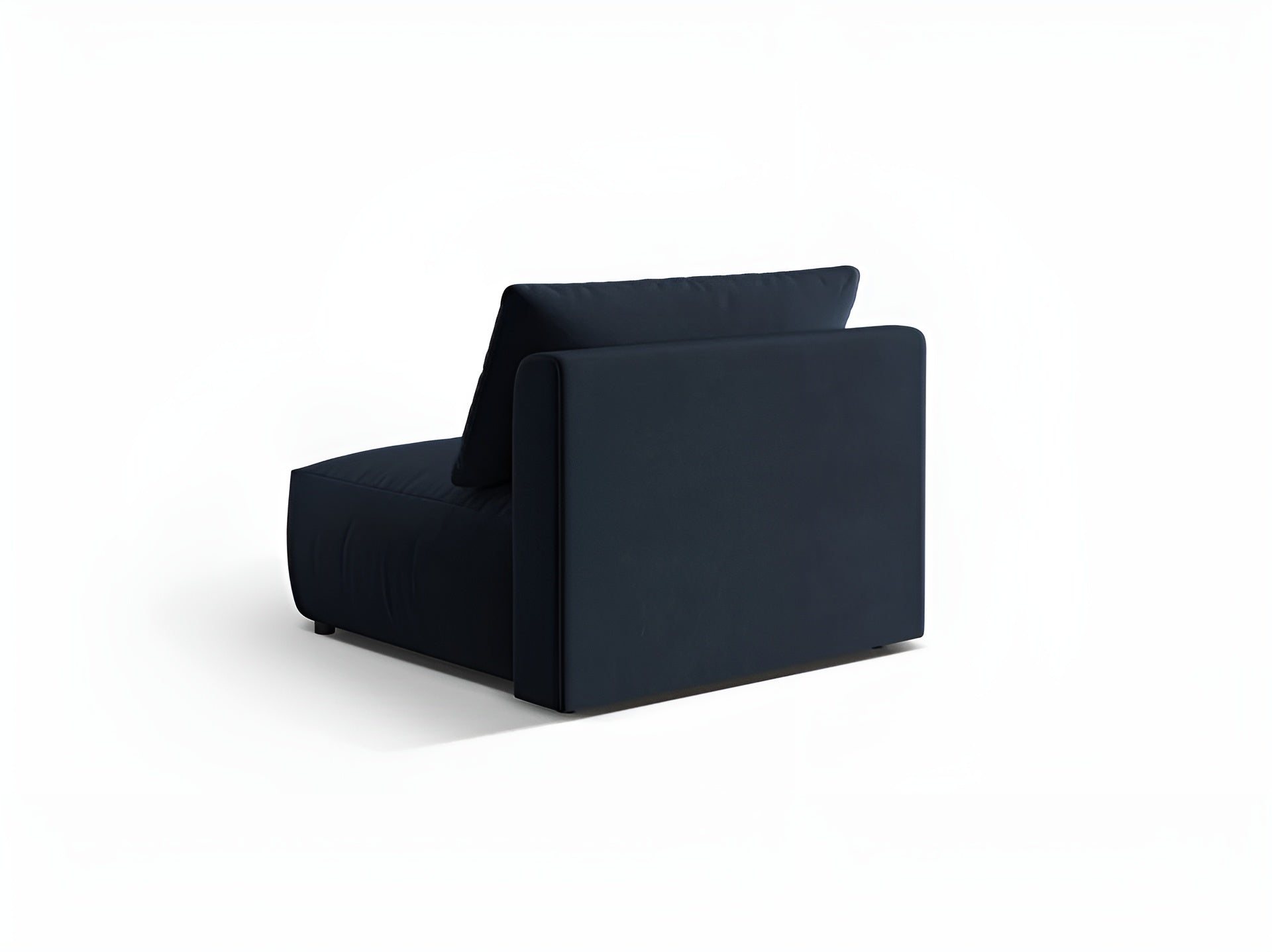 Modulaire fluwelen bank CHRIS - brede middenelement koninklijk blauw