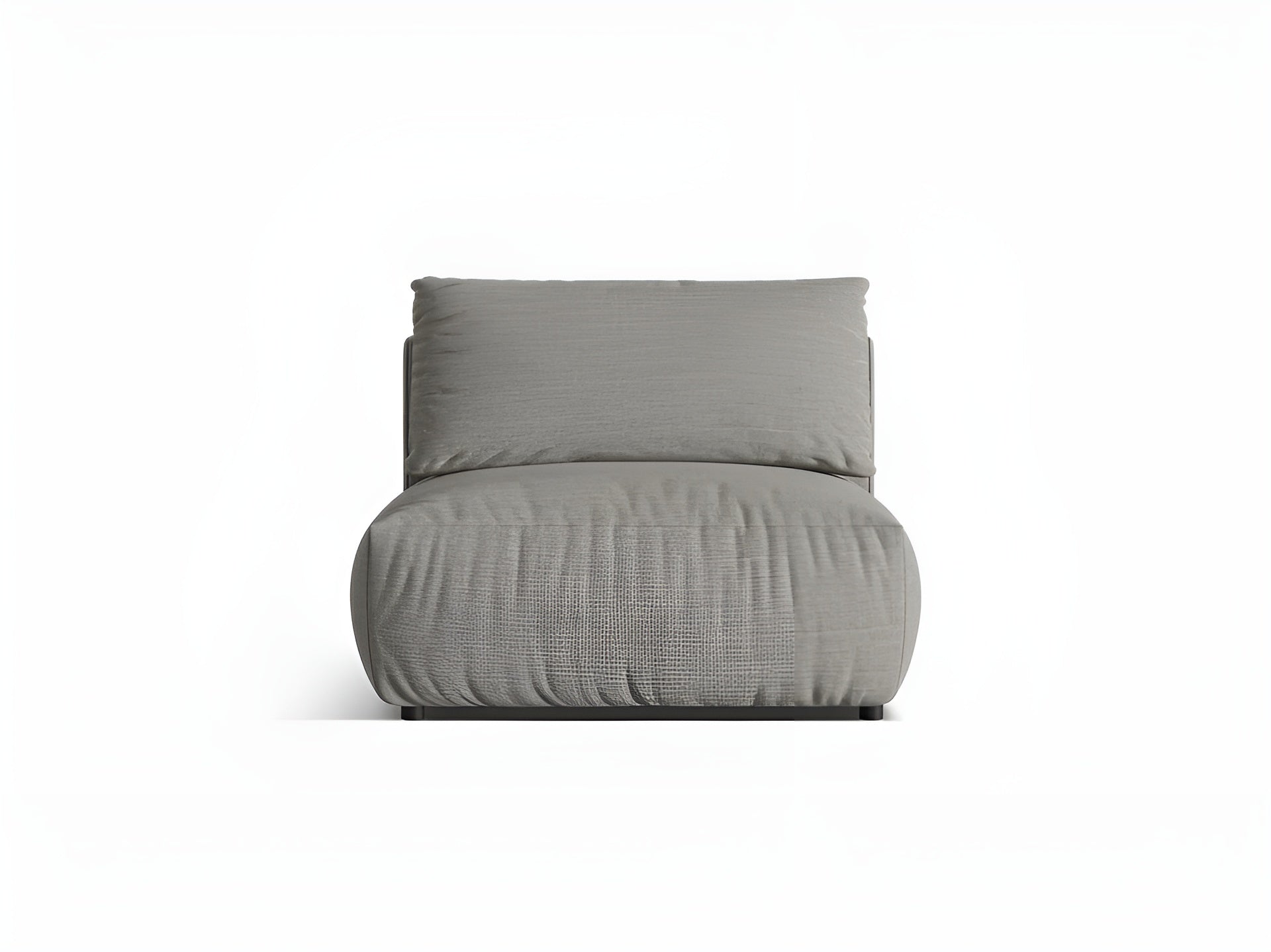 CHRIS modular sofa - wide central element in light gray chenille