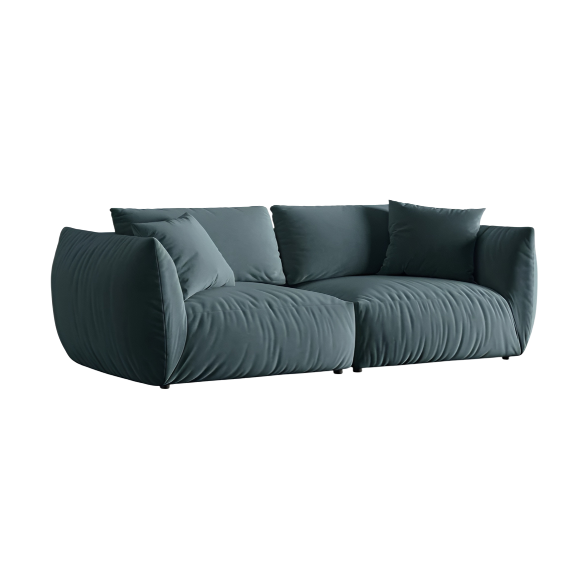 Sofa van fluweel voor 4 personen CHRIS lichtblauw