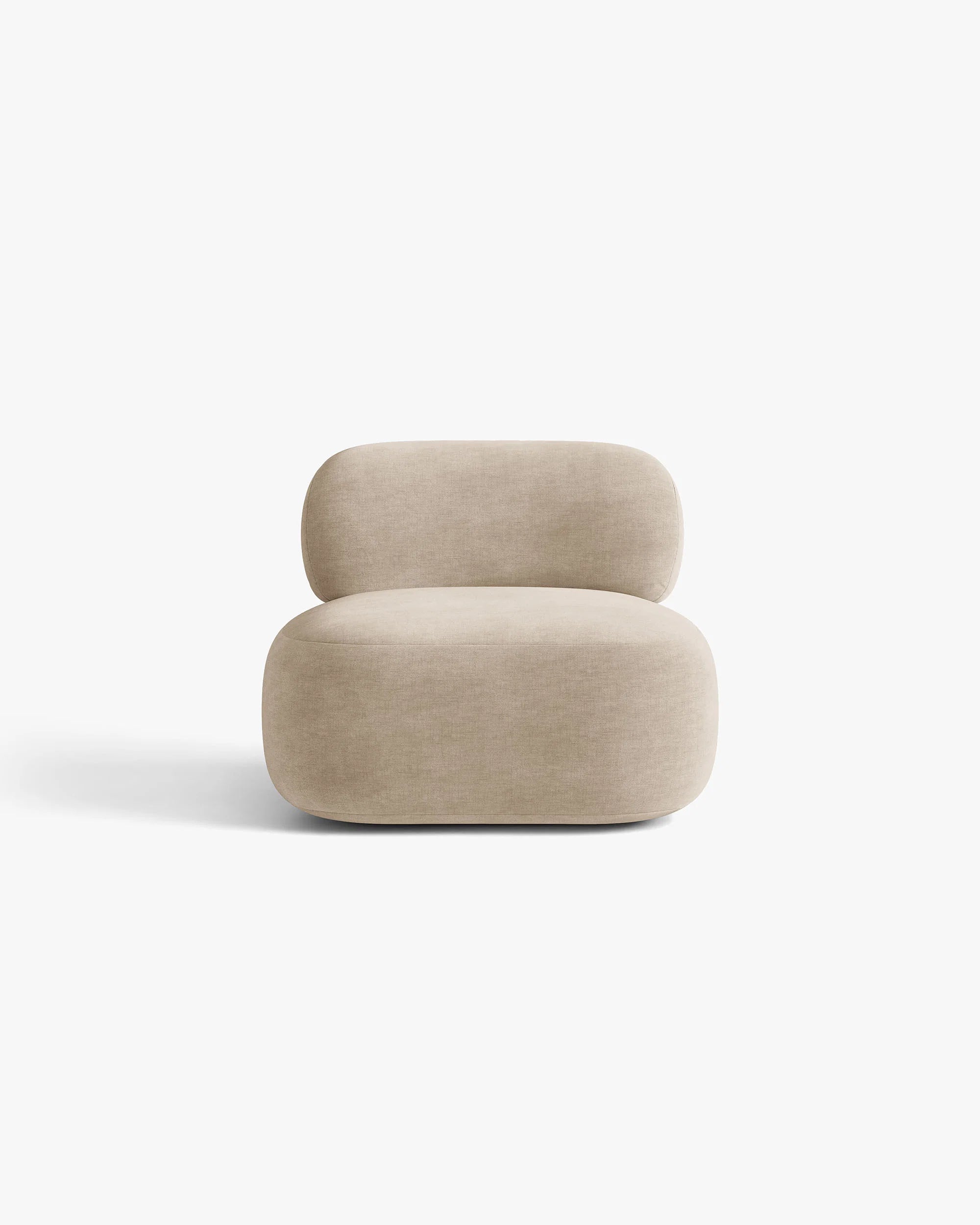 Beige AURA fauteuil van chenille