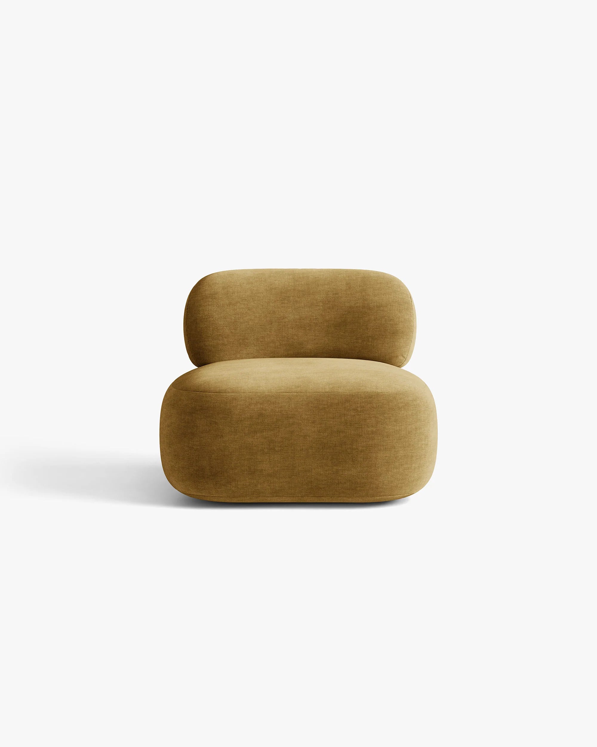 Fauteuil AURA mosterdkleurige chenille