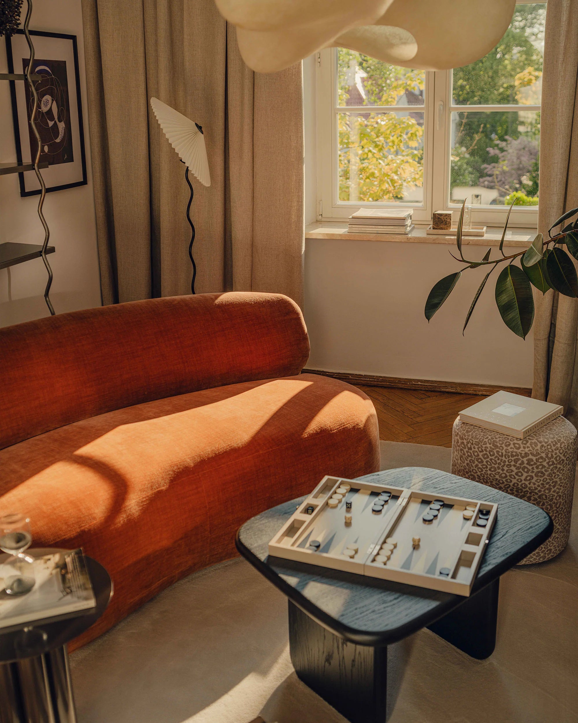 Sofa 3-zits AURA baksteen chenille