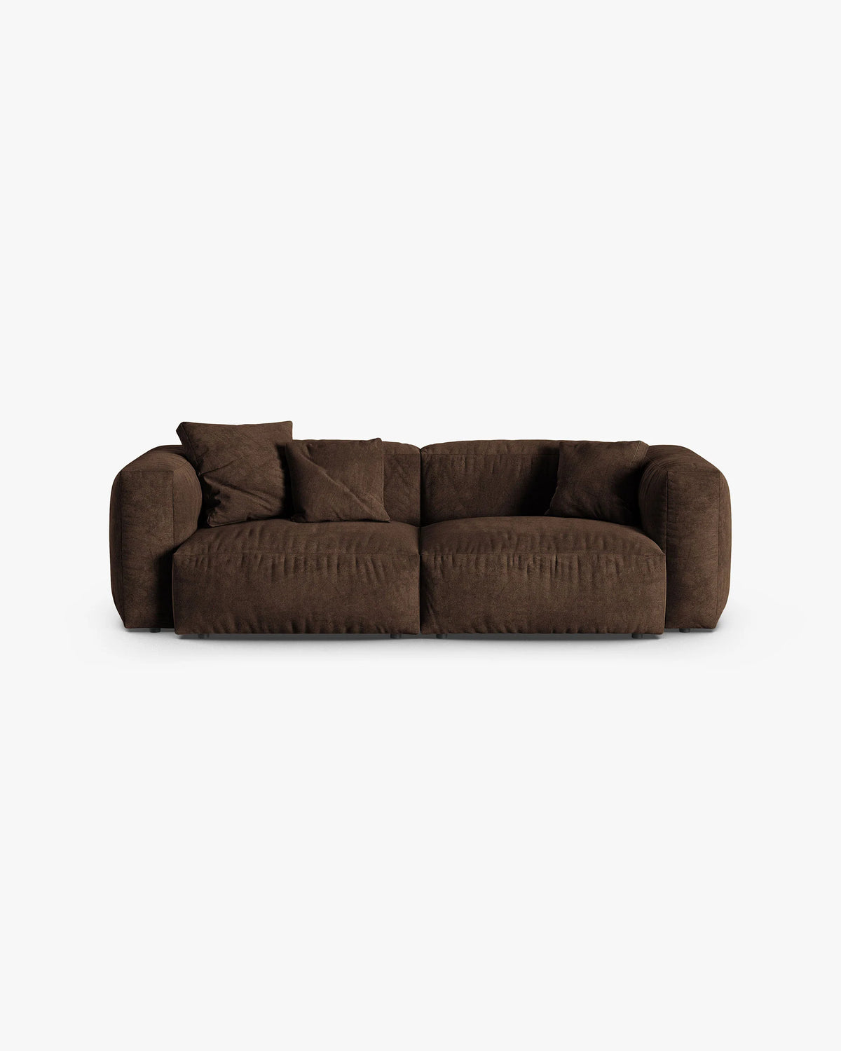 Fluwelen 3-zits bank MARTINA XL chocolade