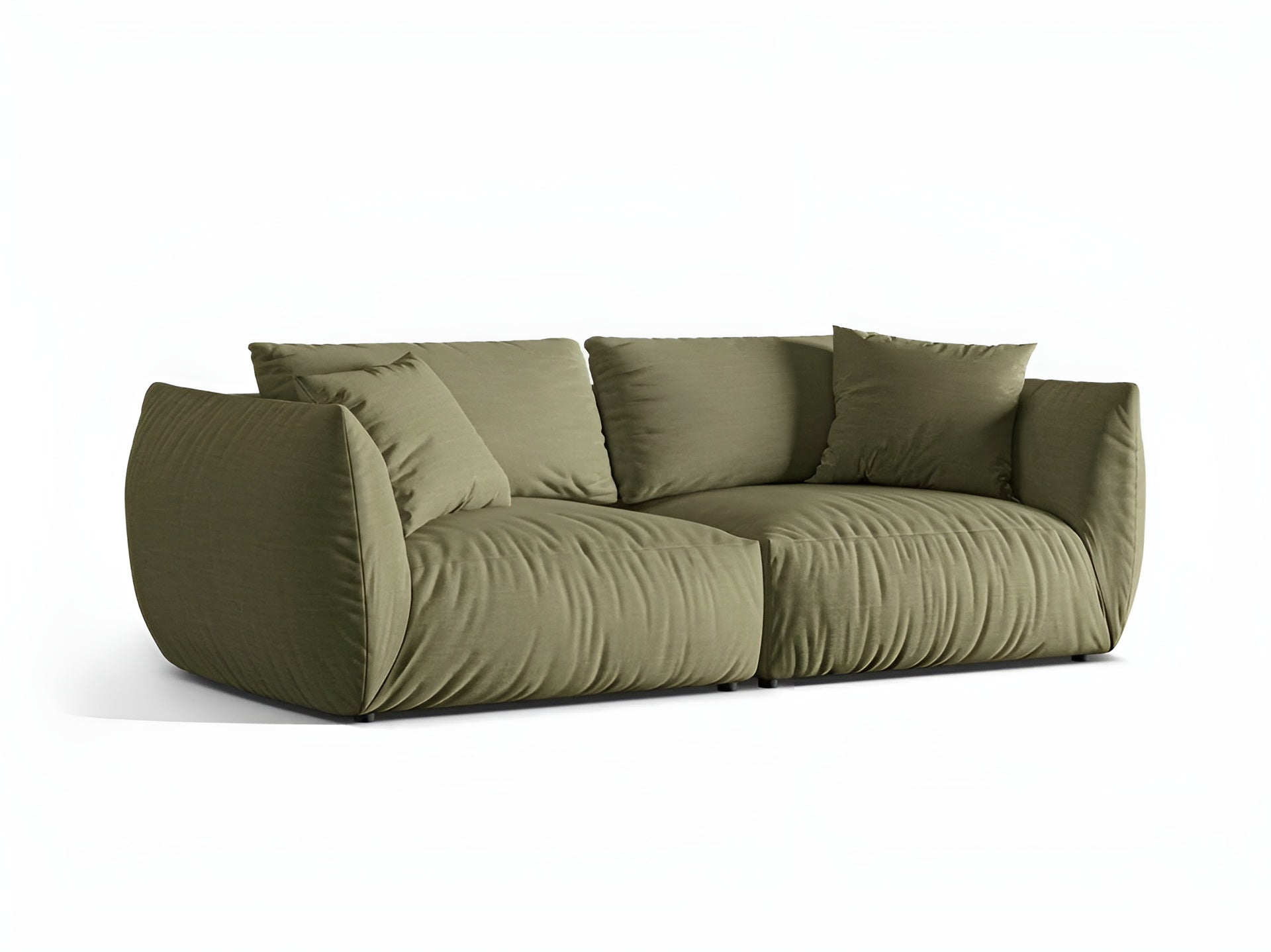 Sofa 4-persoons CHRIS groene chenille