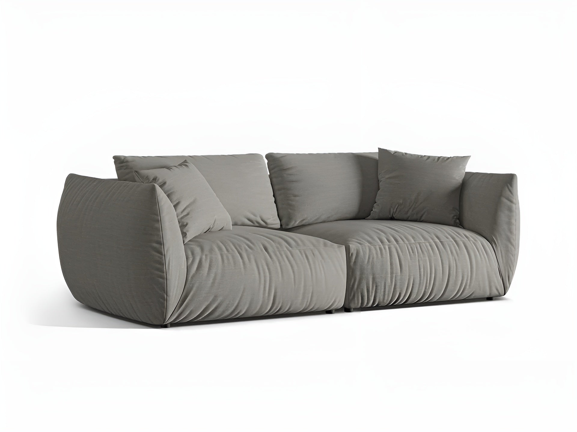 Sofa für 4 Personen CHRIS graues Chenille