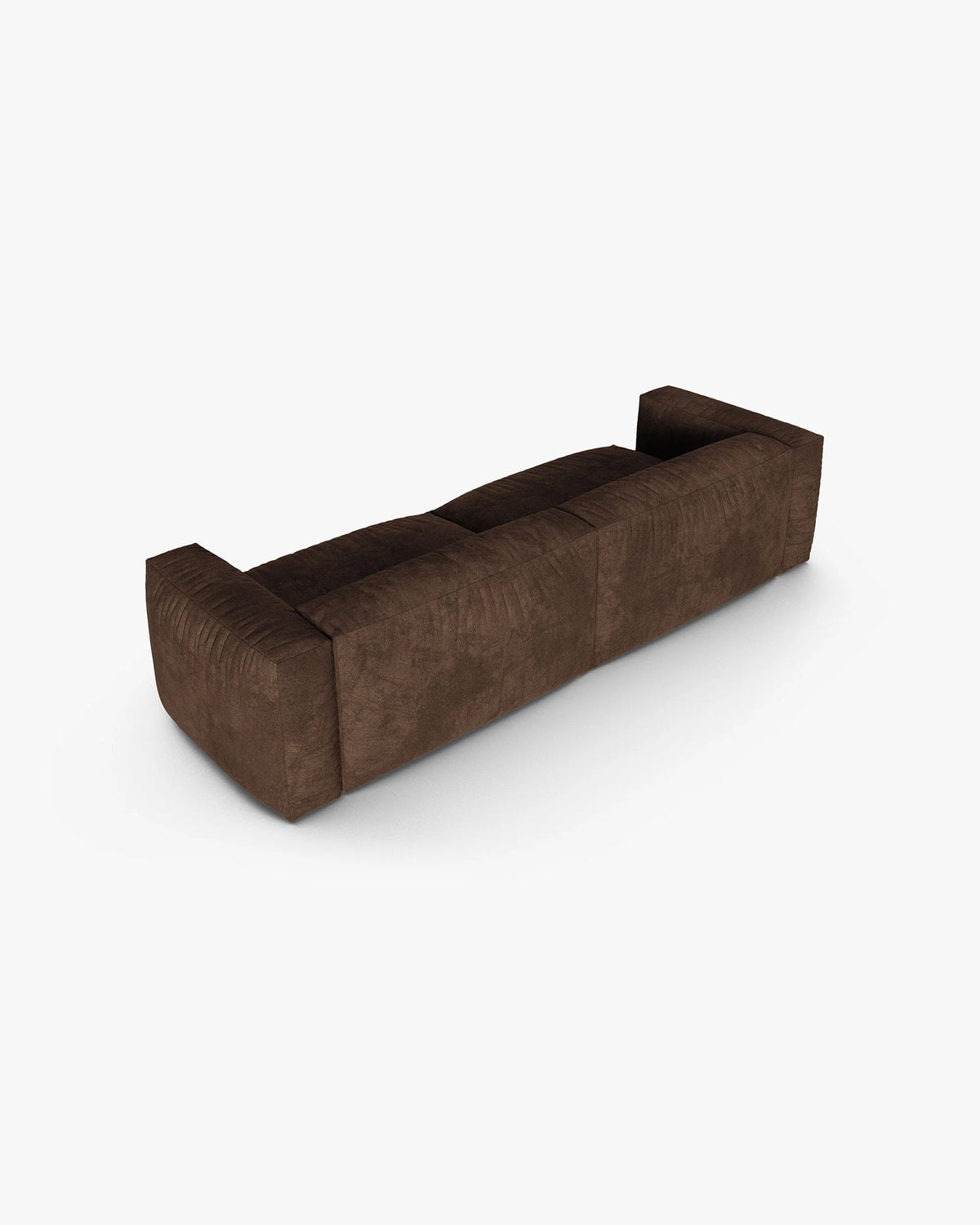 Fluwelen 4-zits bank MARTINA XL chocolade