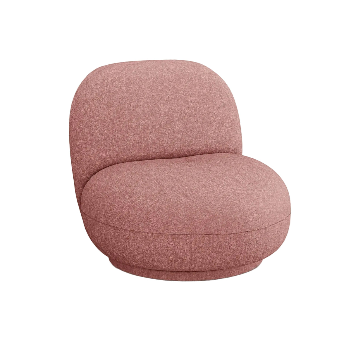Draaiende stoel CHUCK roze chenille