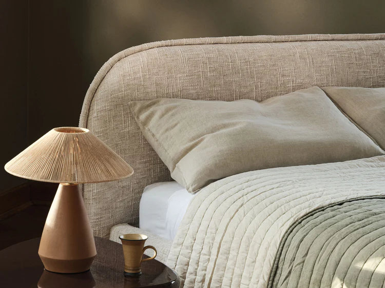 Bed MURADA groen melange chenille