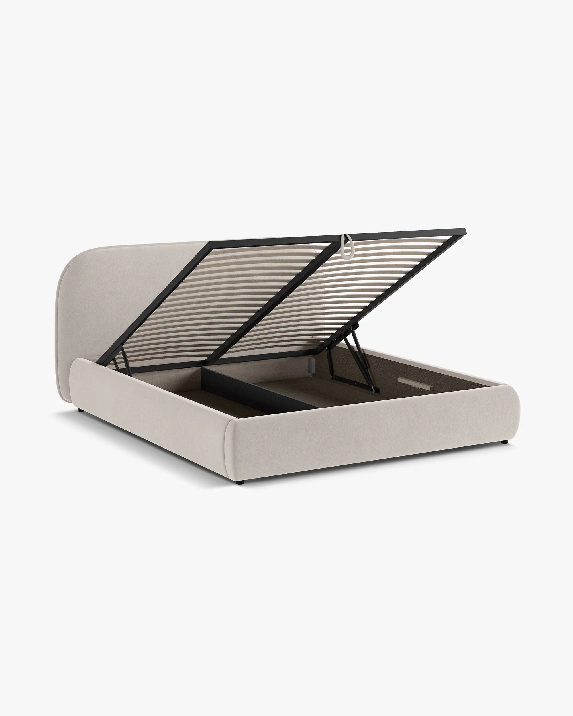 Velvet bed MURADA beige