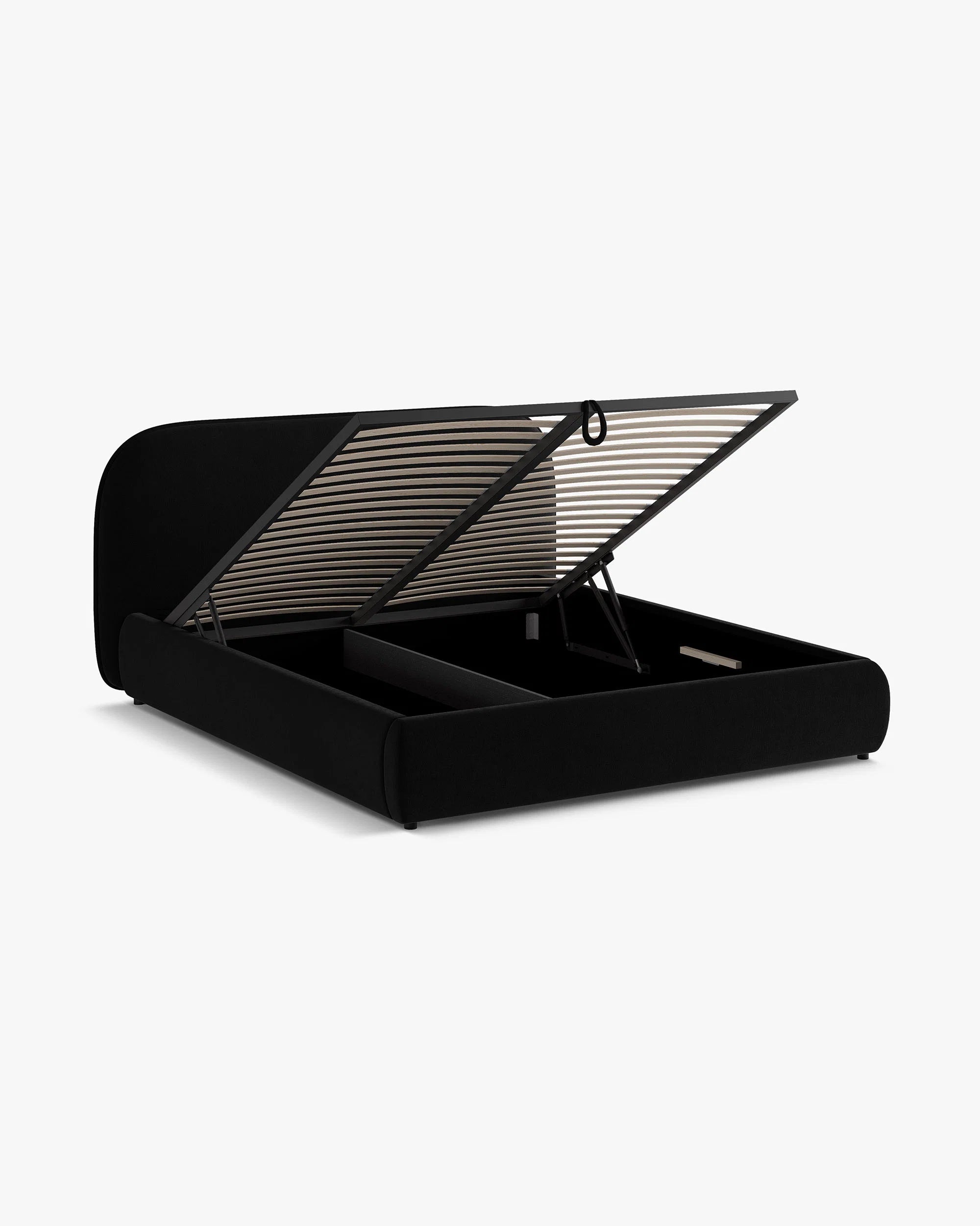 Velvet bed MURADA zwart