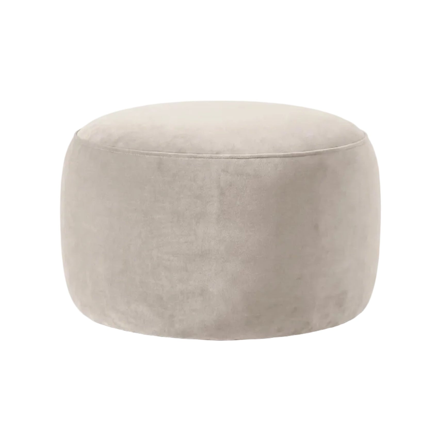 Puf van fluweel AMALTA beige