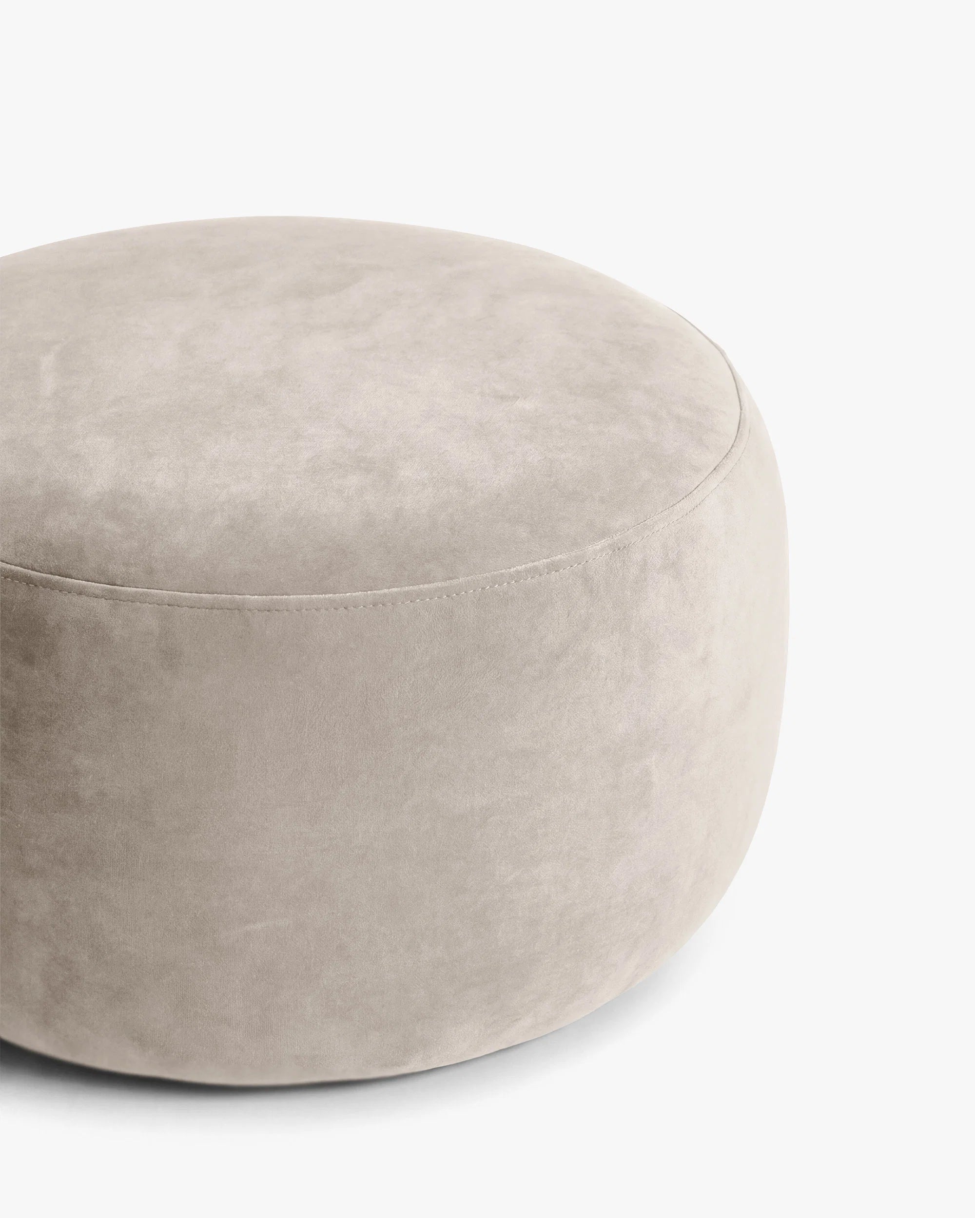 Puf van fluweel AMALTA beige