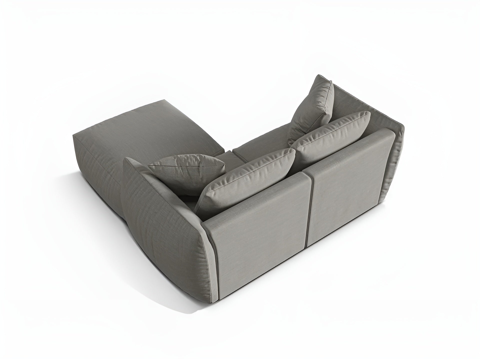 Left-sided corner sofa CHRIS gray chenille