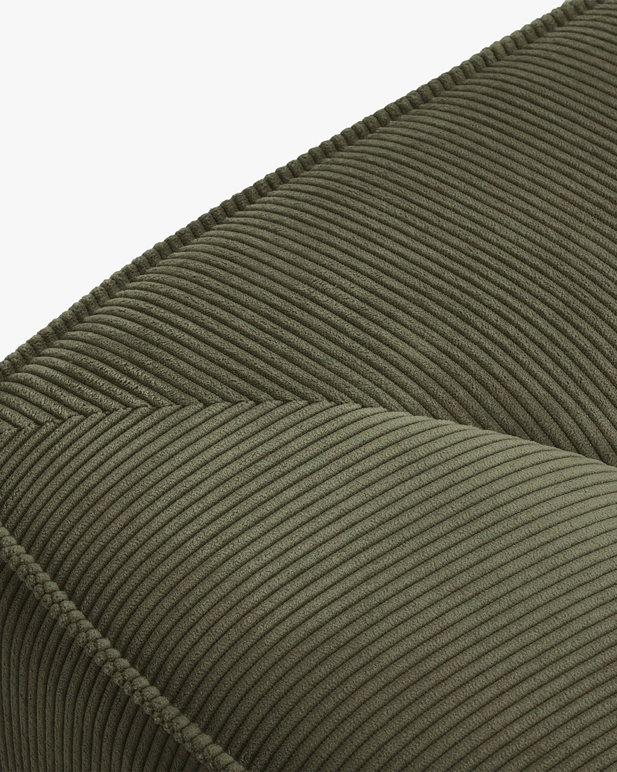 U-vormige corduroy hoekbank RUBY groen
