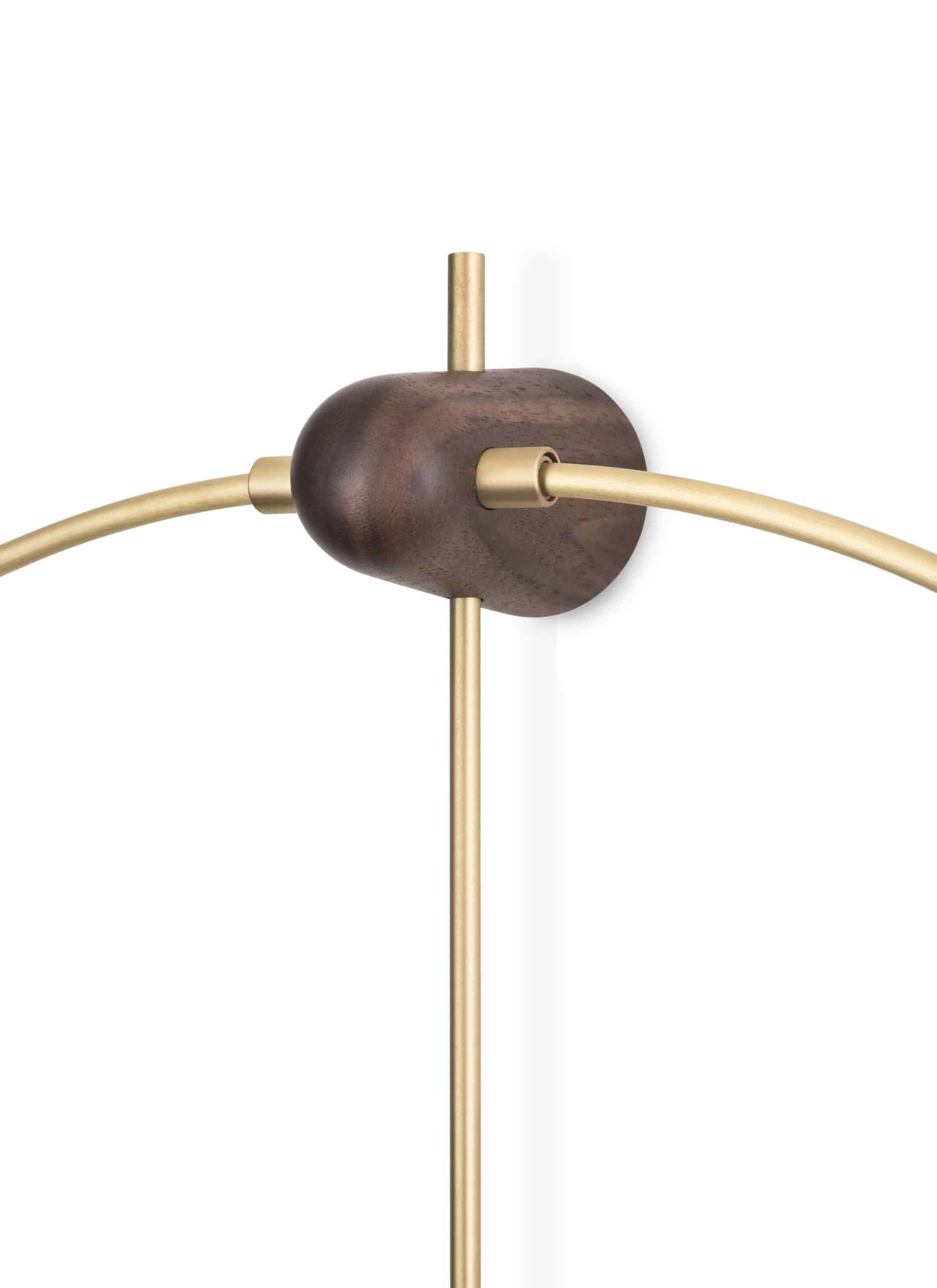 Wanduhr MICRO ANDA Nussbaum mit Messing