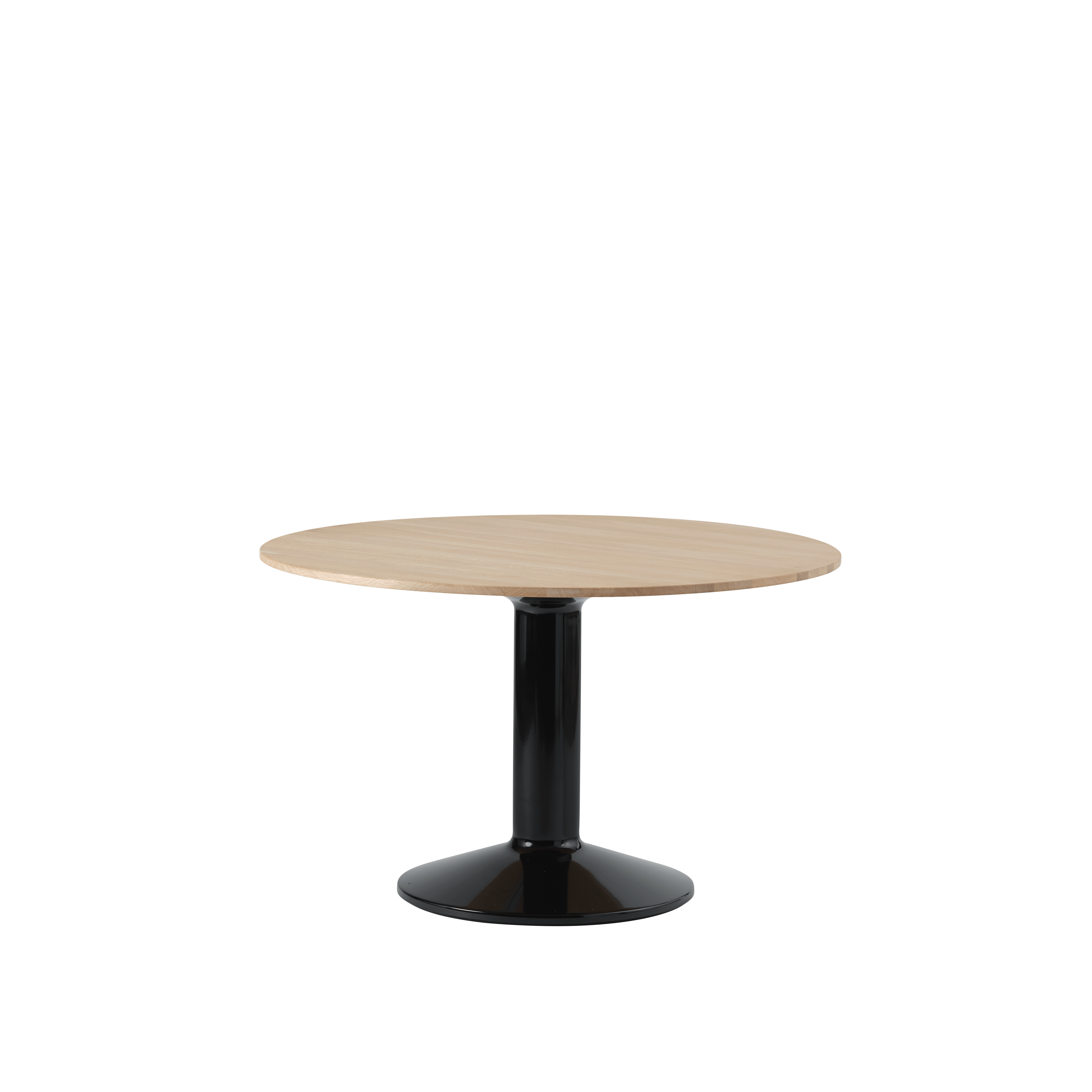 Ronde tafel MIDST geolied eiken met zwarte basis
