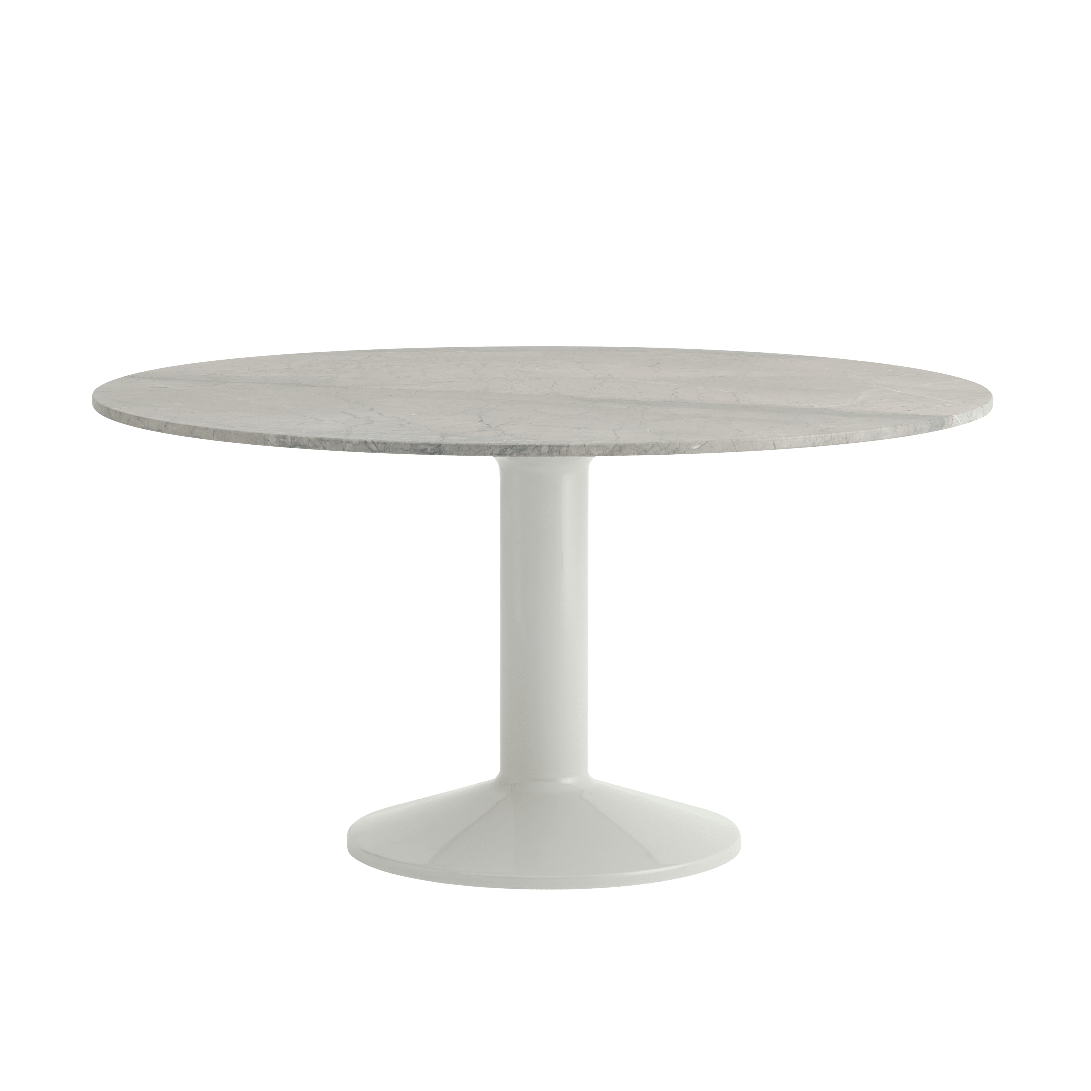 Round Table MIDST Gray Marble with Gray Base