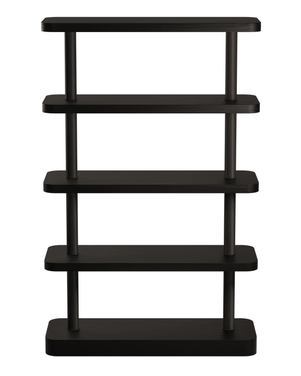 MOD black raven veneer shelf with black elements