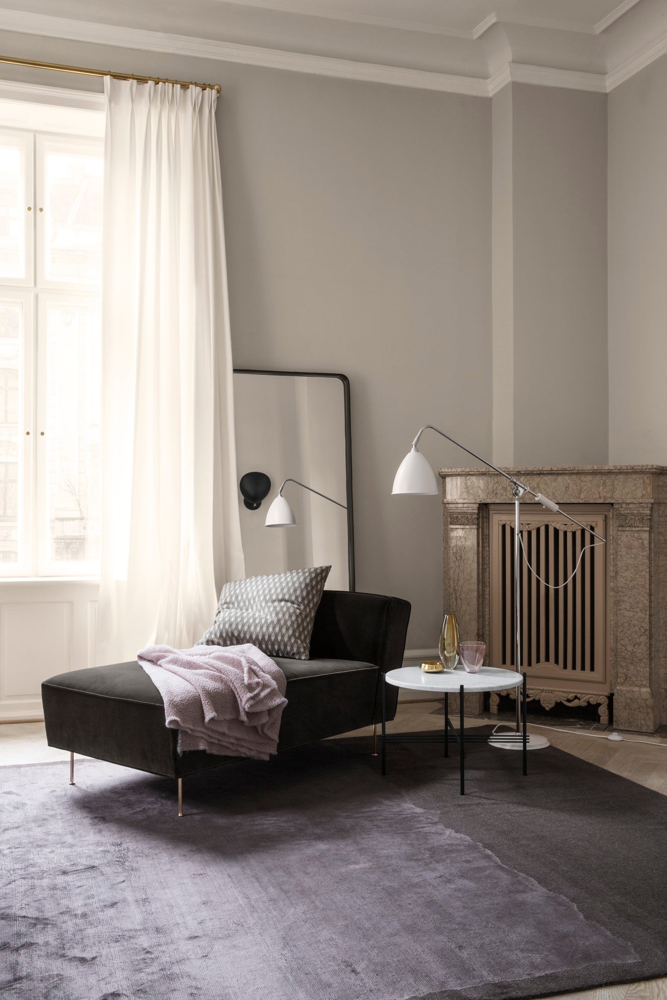 Lampa podłogowa do czytania BESTLITE BL4 mosiężny