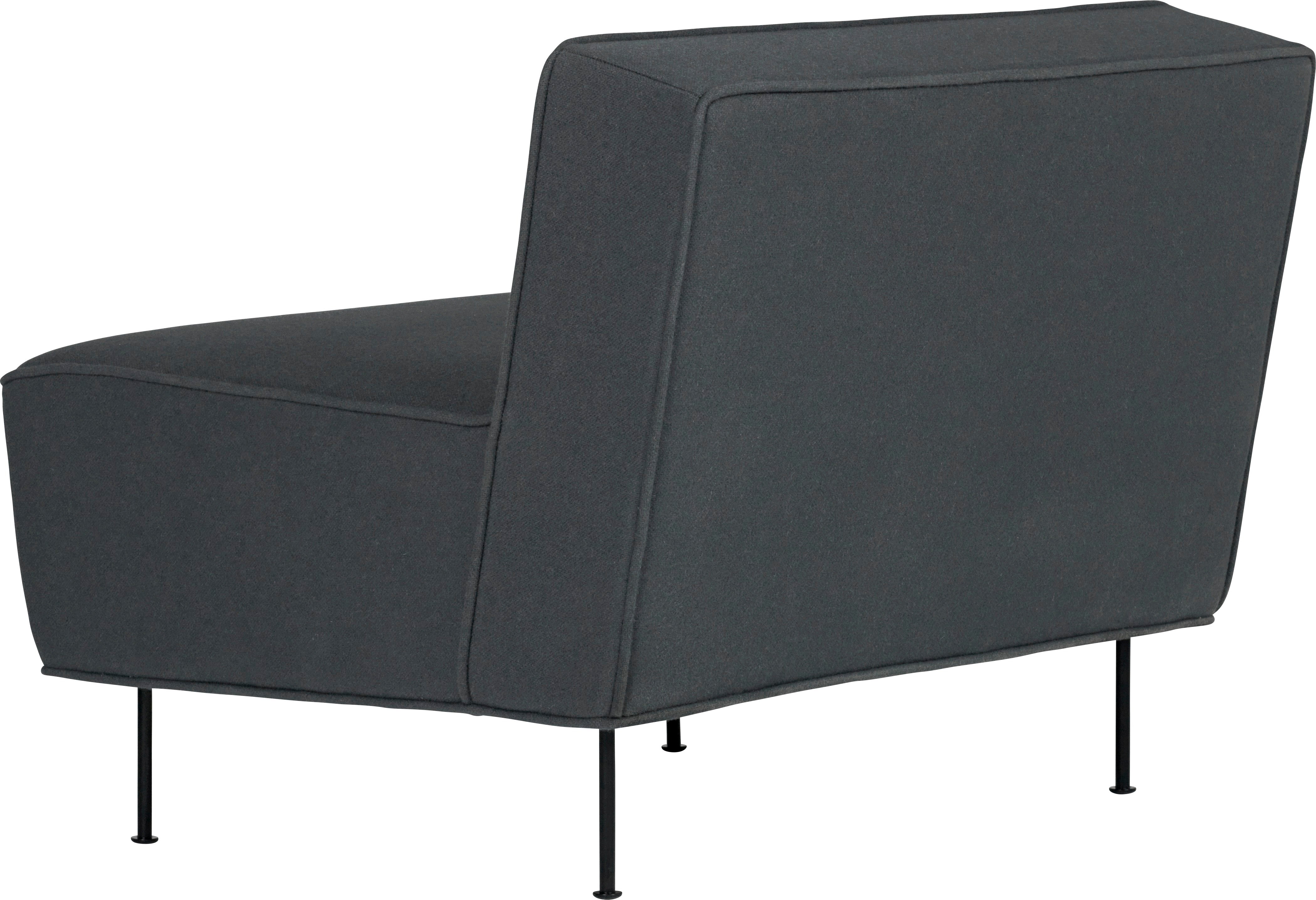 Fauteuil MODERN LINE gestoffeerd met zwarte basis