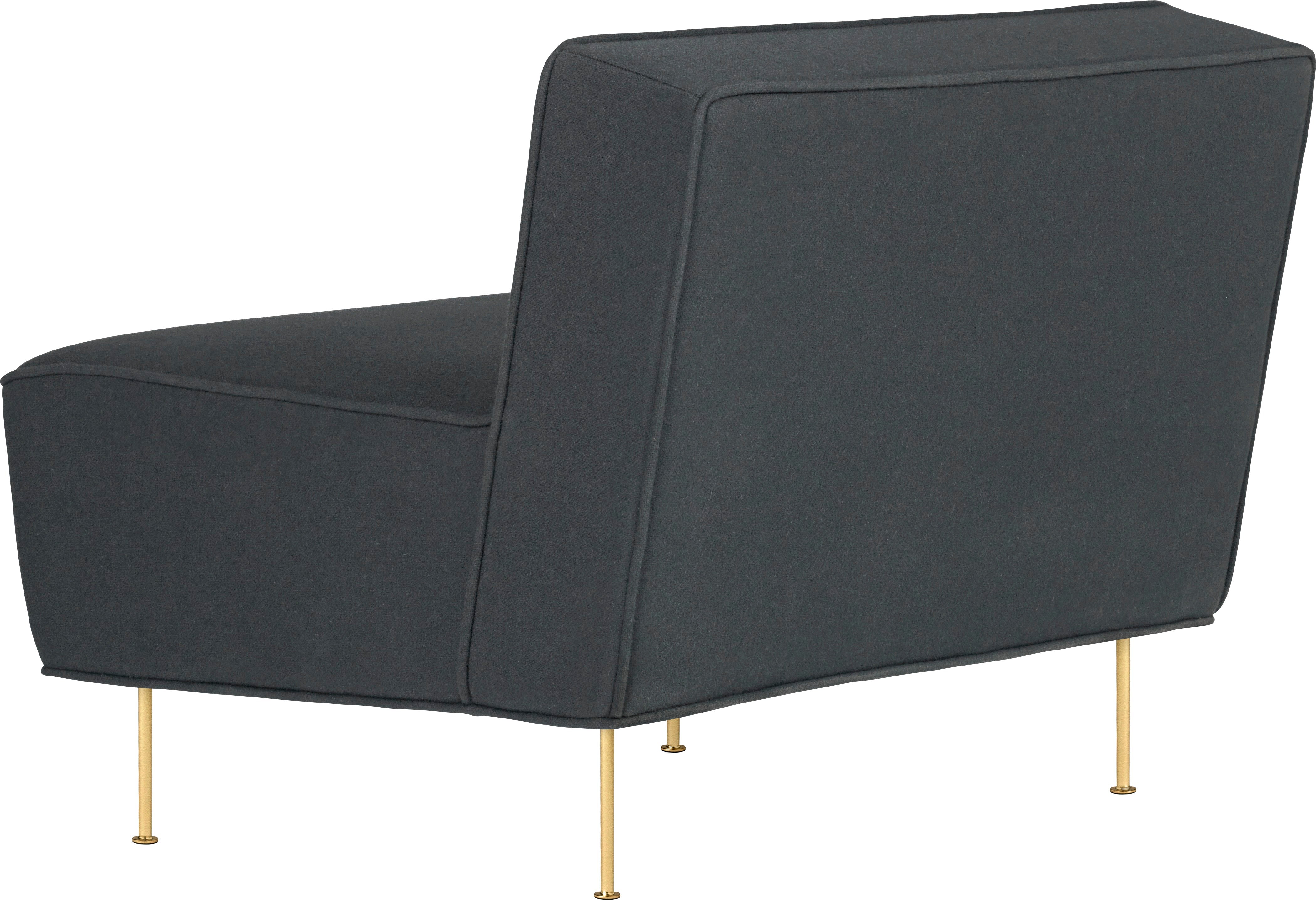 MODERN LINE upholstered armchair with a gold base