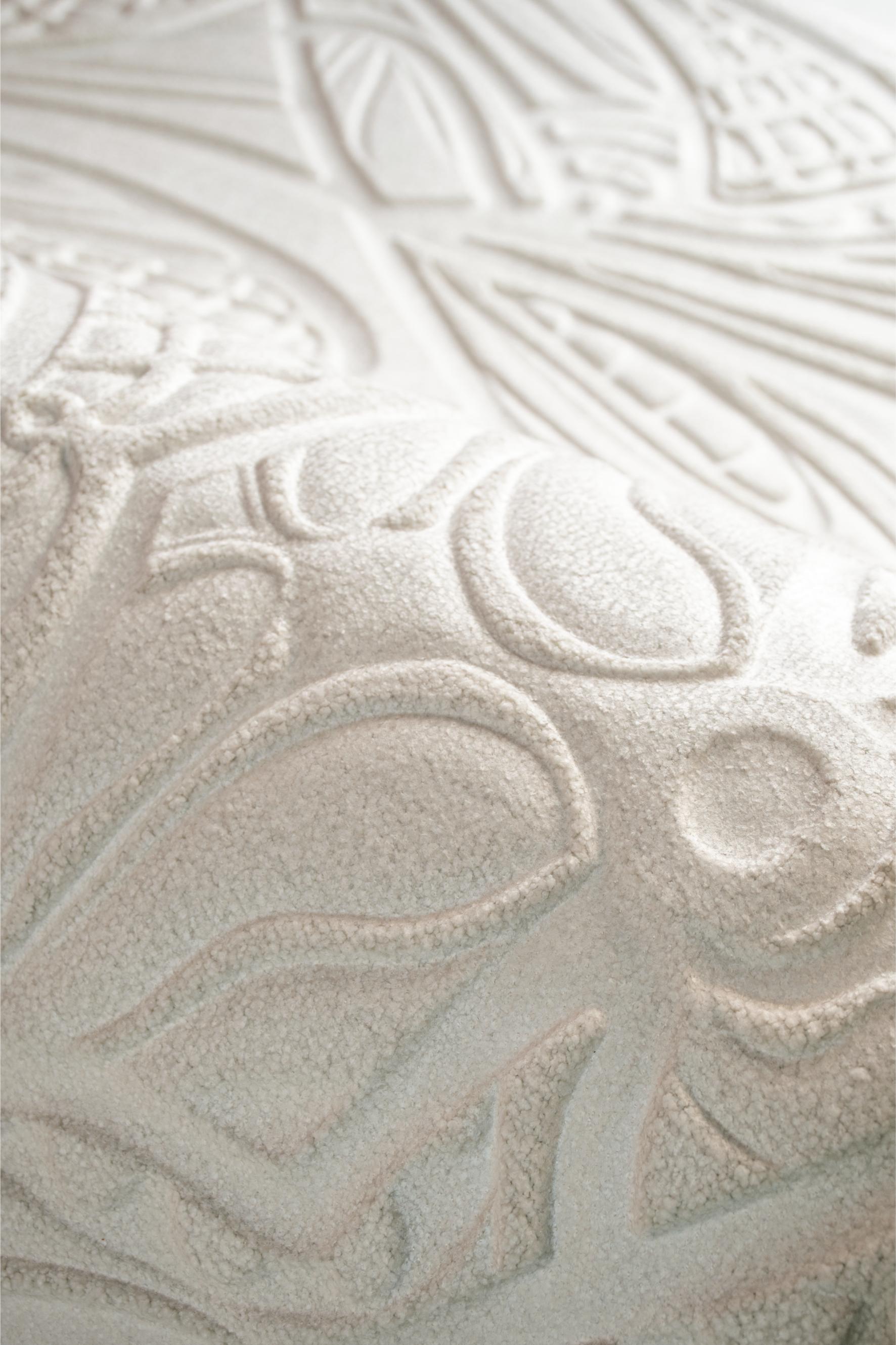 3D Boucle Textile Wallpaper LACY LONGLEGS Beige-Gold