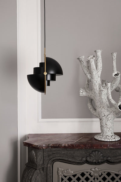 MULTI-LITE blue pendant lamp with brass