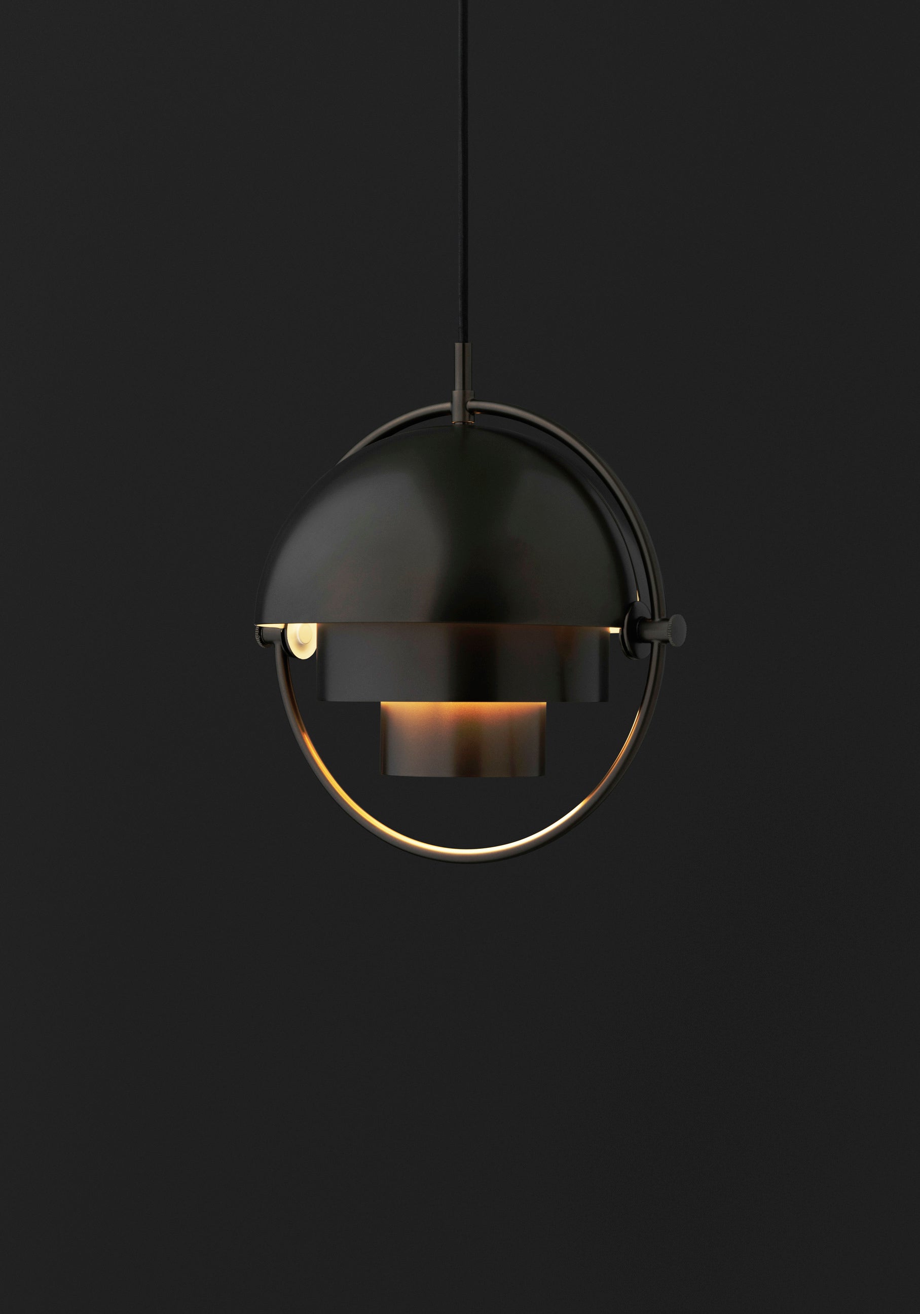 MULTI-LITE blue pendant lamp with brass