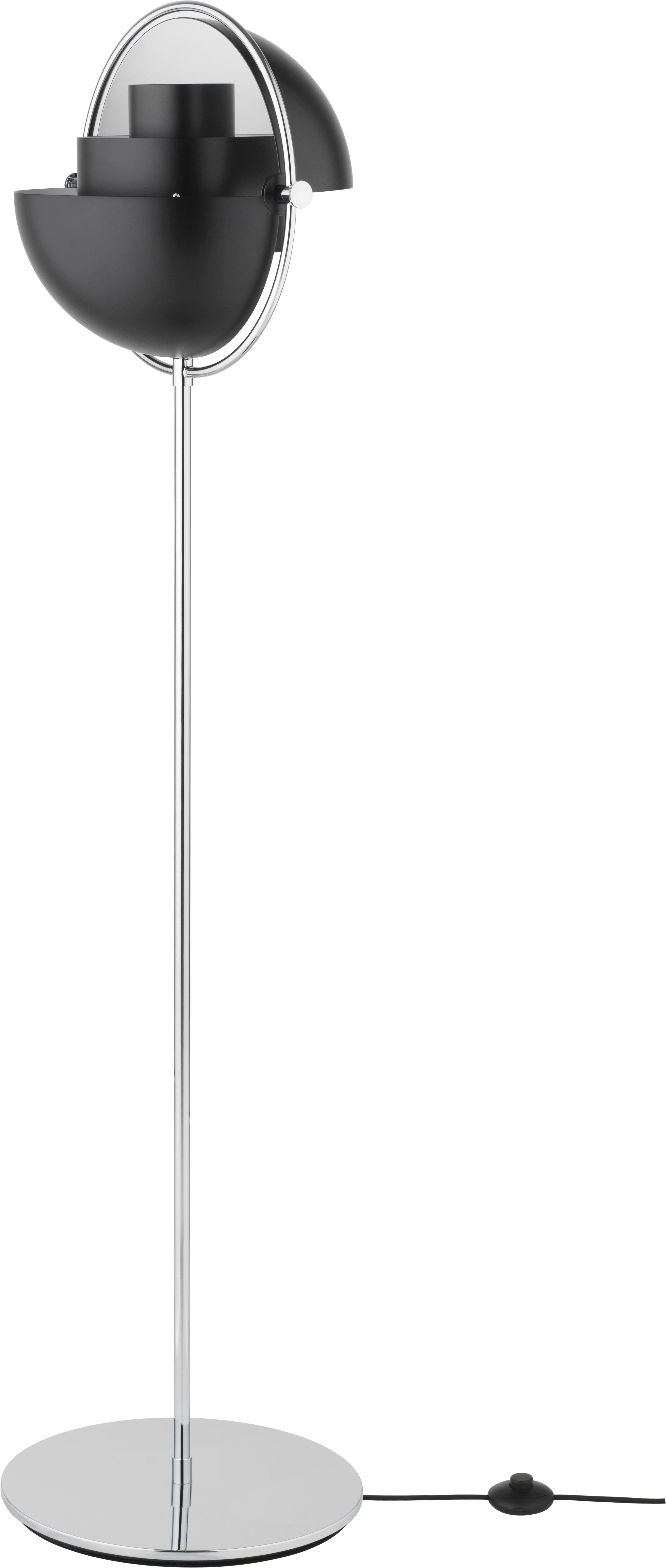 MULTI-LITE Stehleuchte schwarz mit Chromfuß