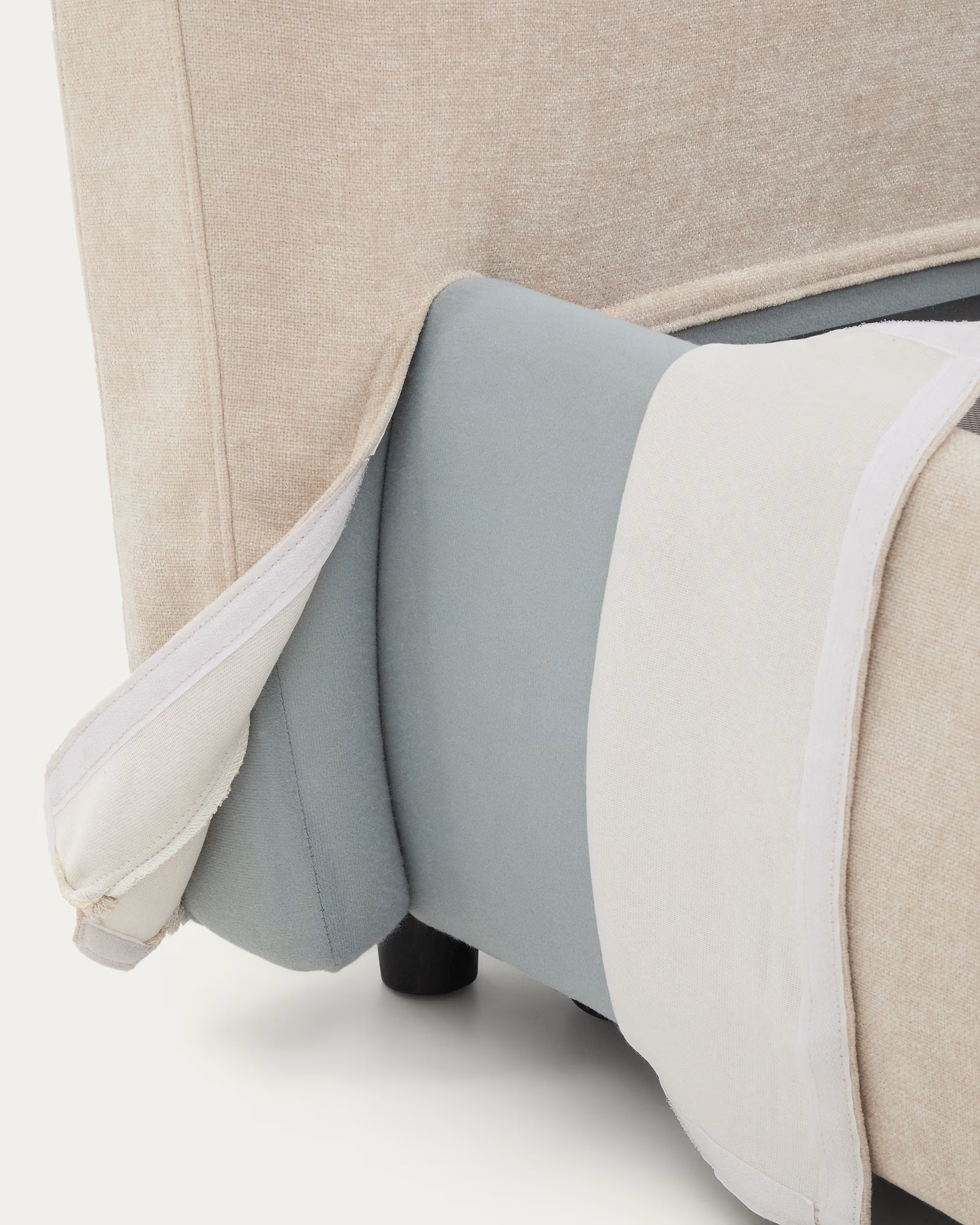 Bett mit Bettkasten DAFRA beige Chenille