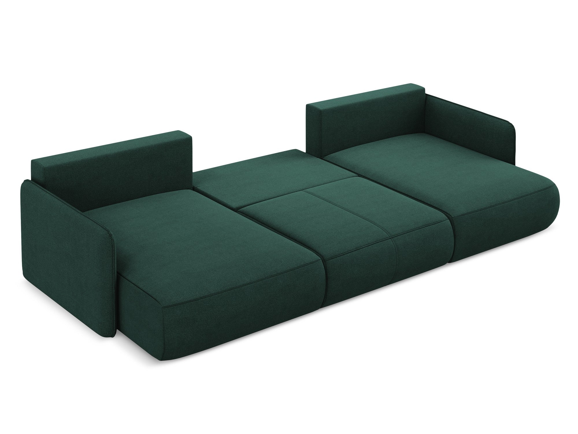 Panoramic corner sofa with sleeping function NANEA bottle green