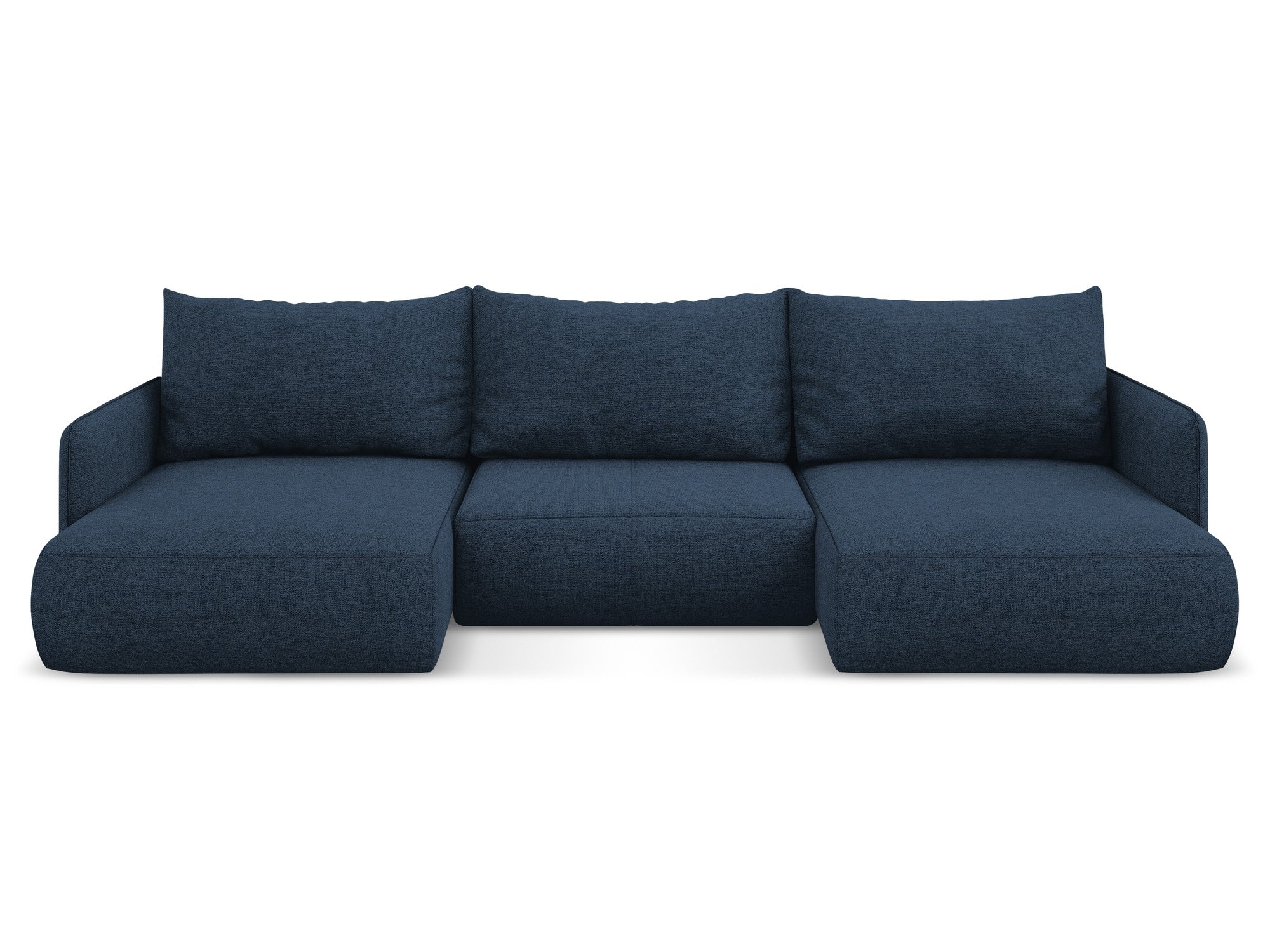 Panoramic Corner Sofa with Sleeping Function NANEA Royal Blue Chenille