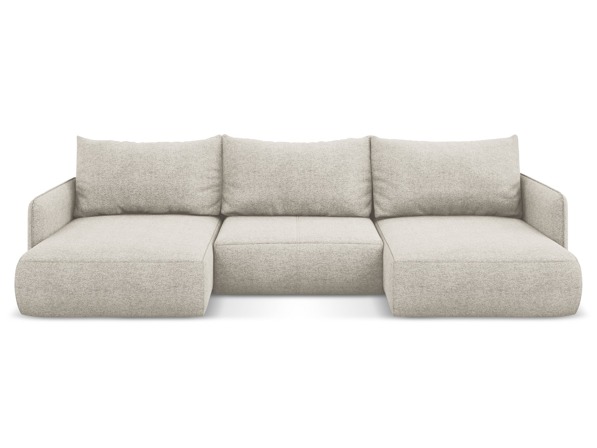 Panoramische hoekbank met slaapfunctie NANEA zilver szenil