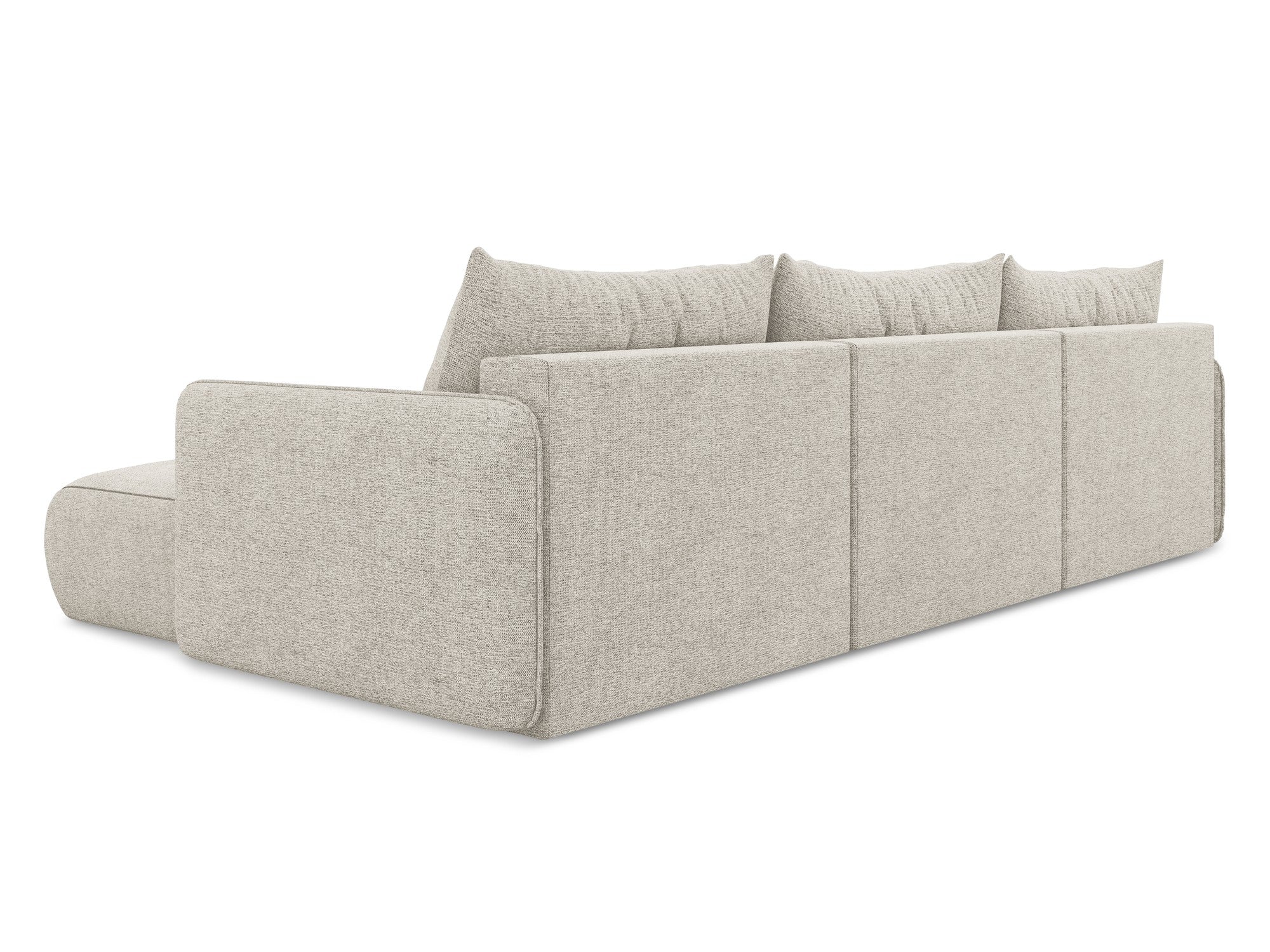 Panoramische hoekbank met slaapfunctie NANEA zilver szenil