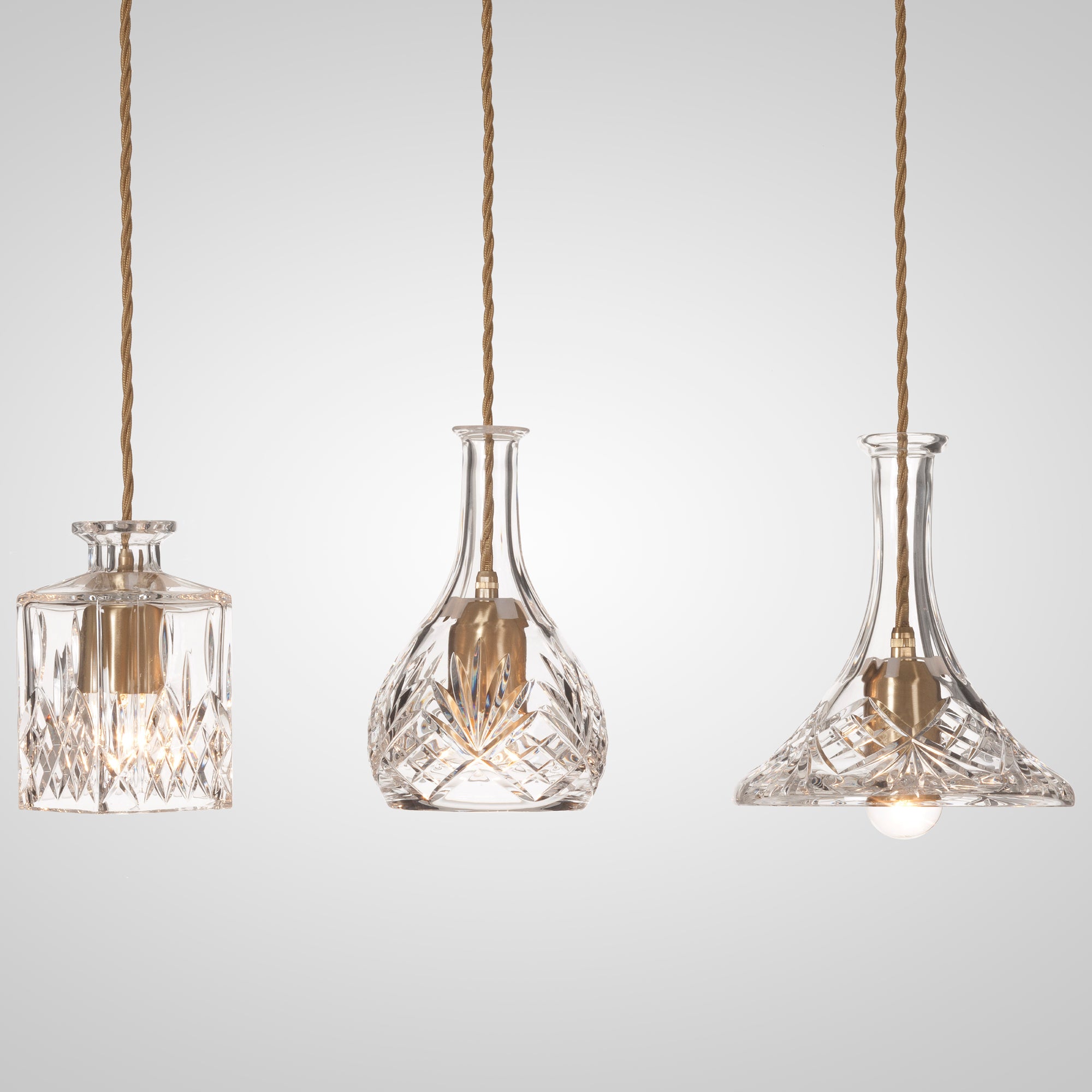 Hanglamp SQUARE DECANTERLIGHT van kristalglas