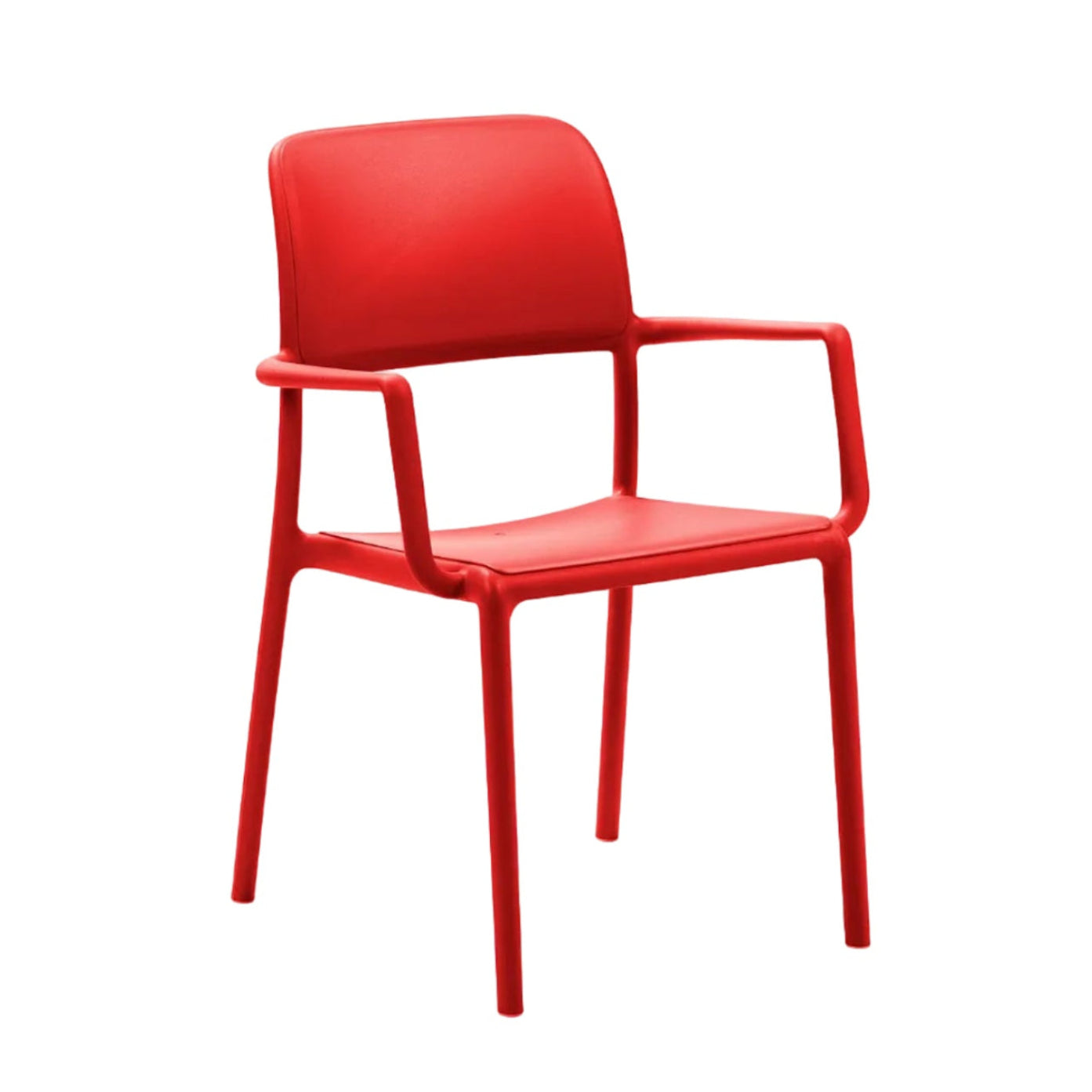 Buitenstoel met armleuningen RIVA rood