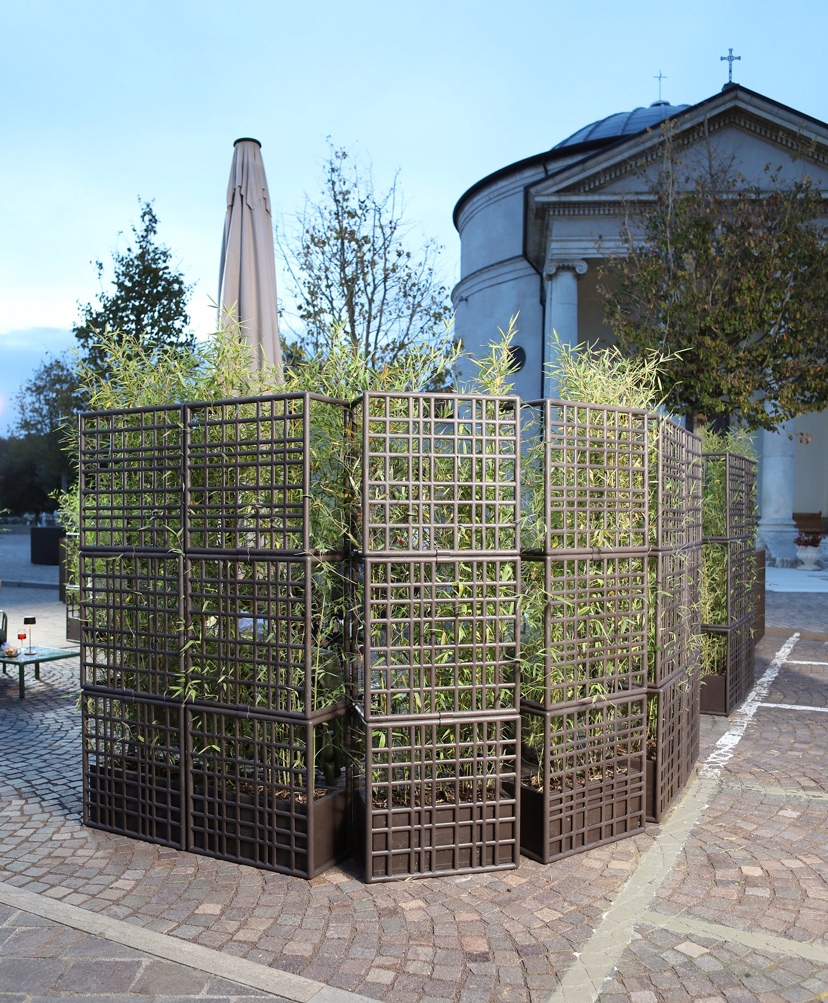 Modulair buiten systeem met SIPARIO krijt bloempot