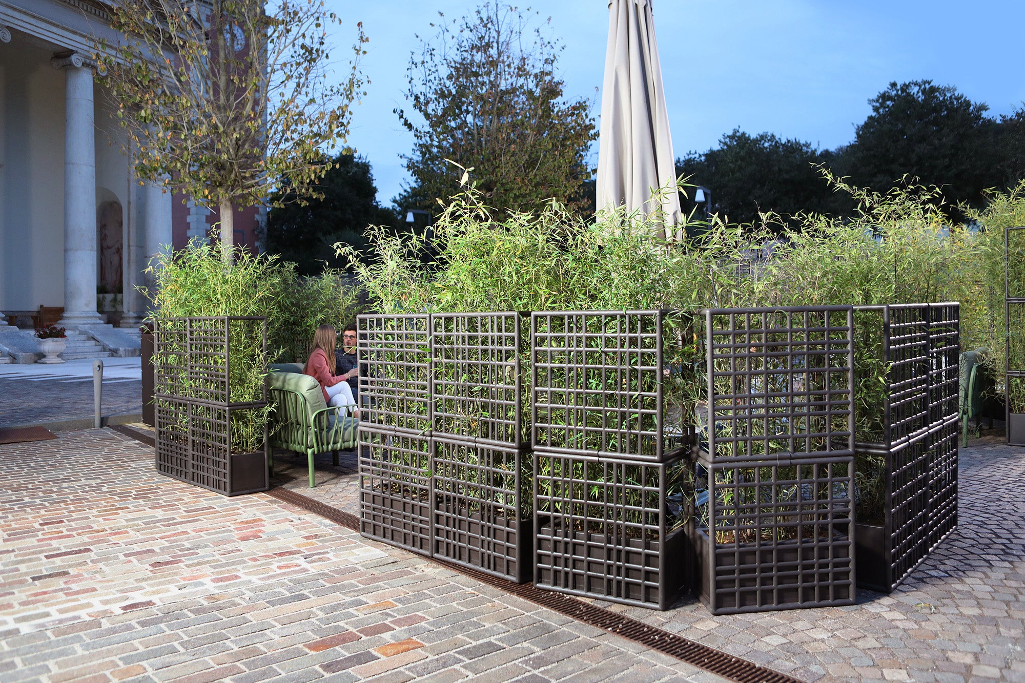Modulair buiten systeem met SIPARIO krijt bloempot