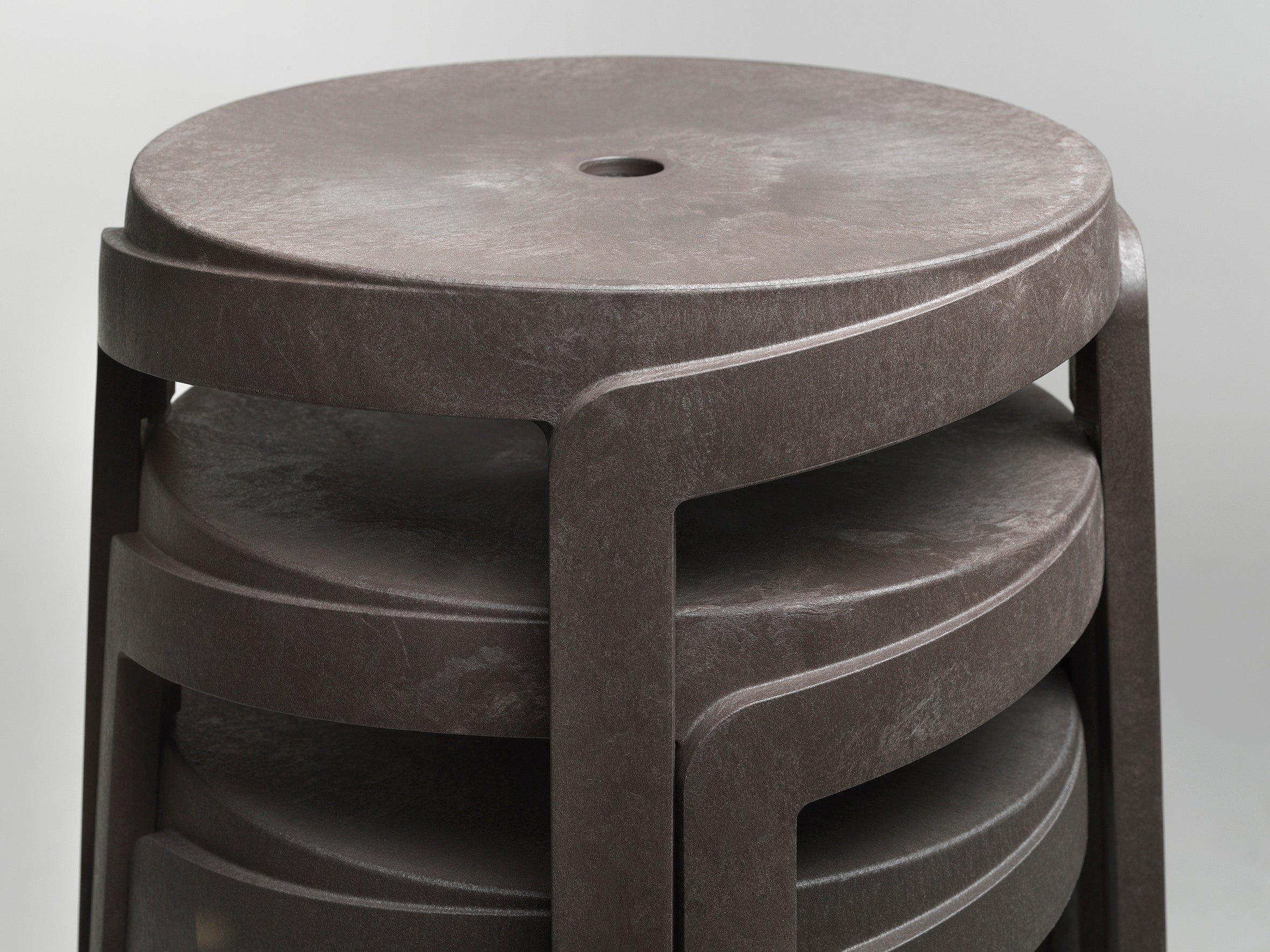 Outdoor Stool STACK earthy brown