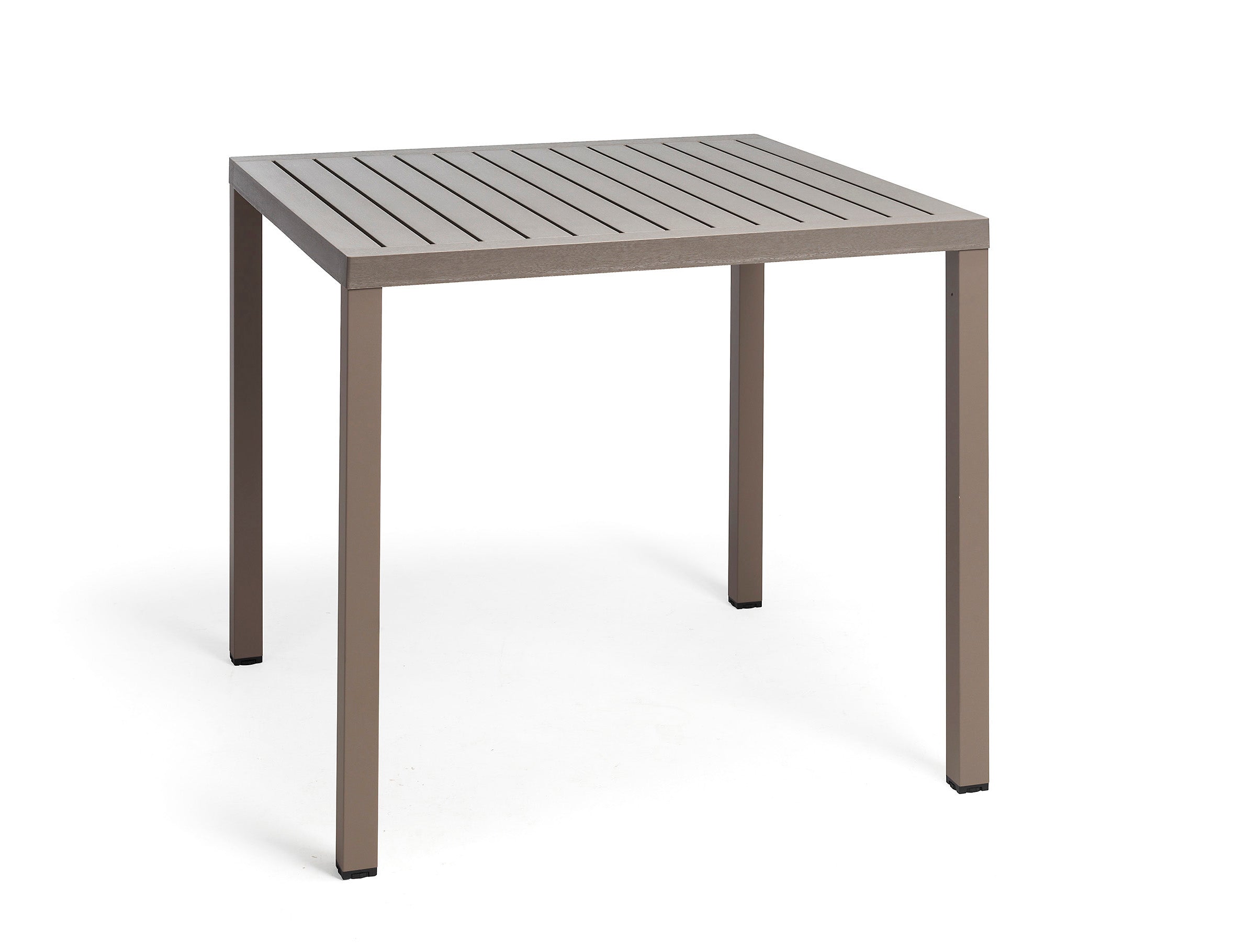 Quadratischer Außentisch CUBE taupe