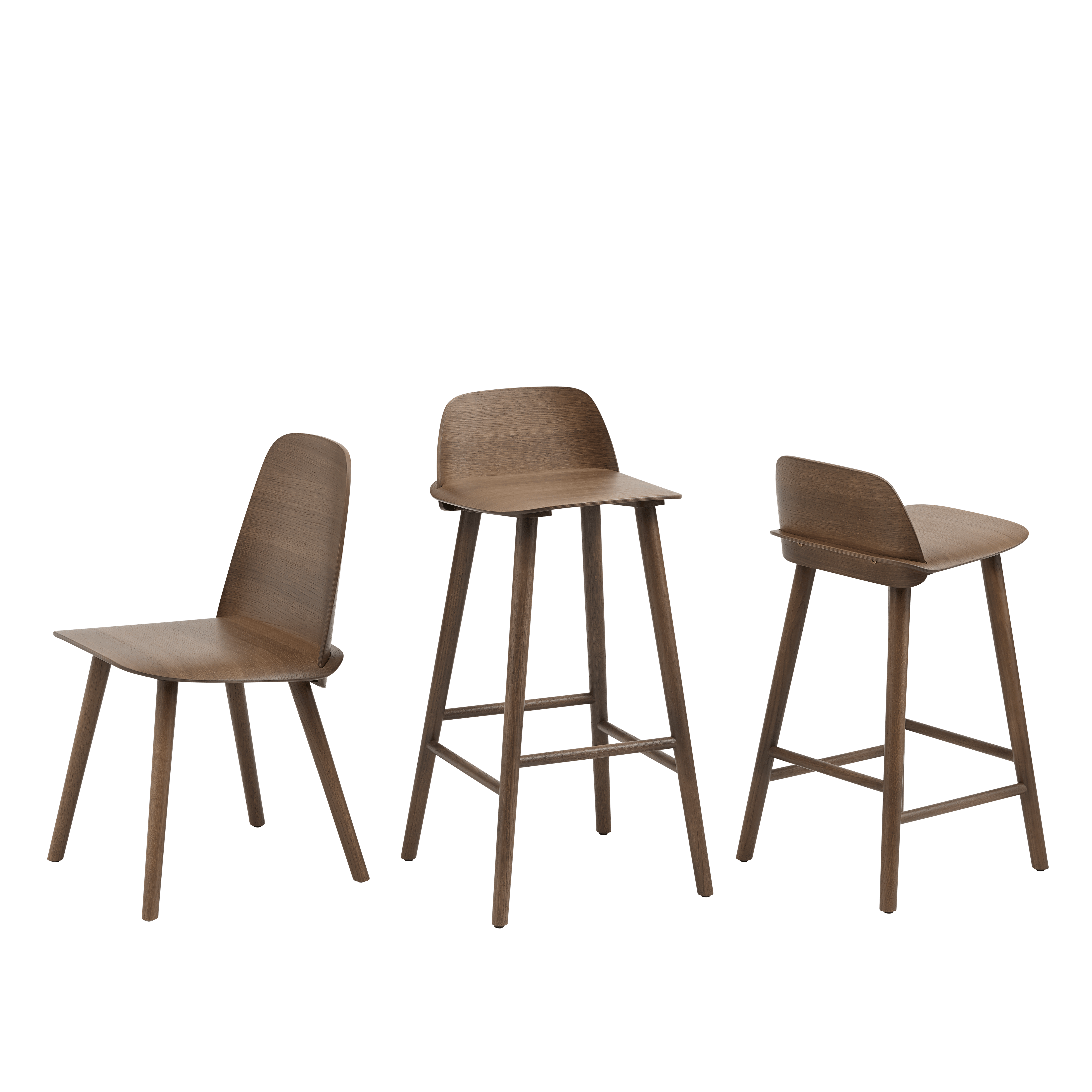 NERD Bar Stool Dark Oak Veneer