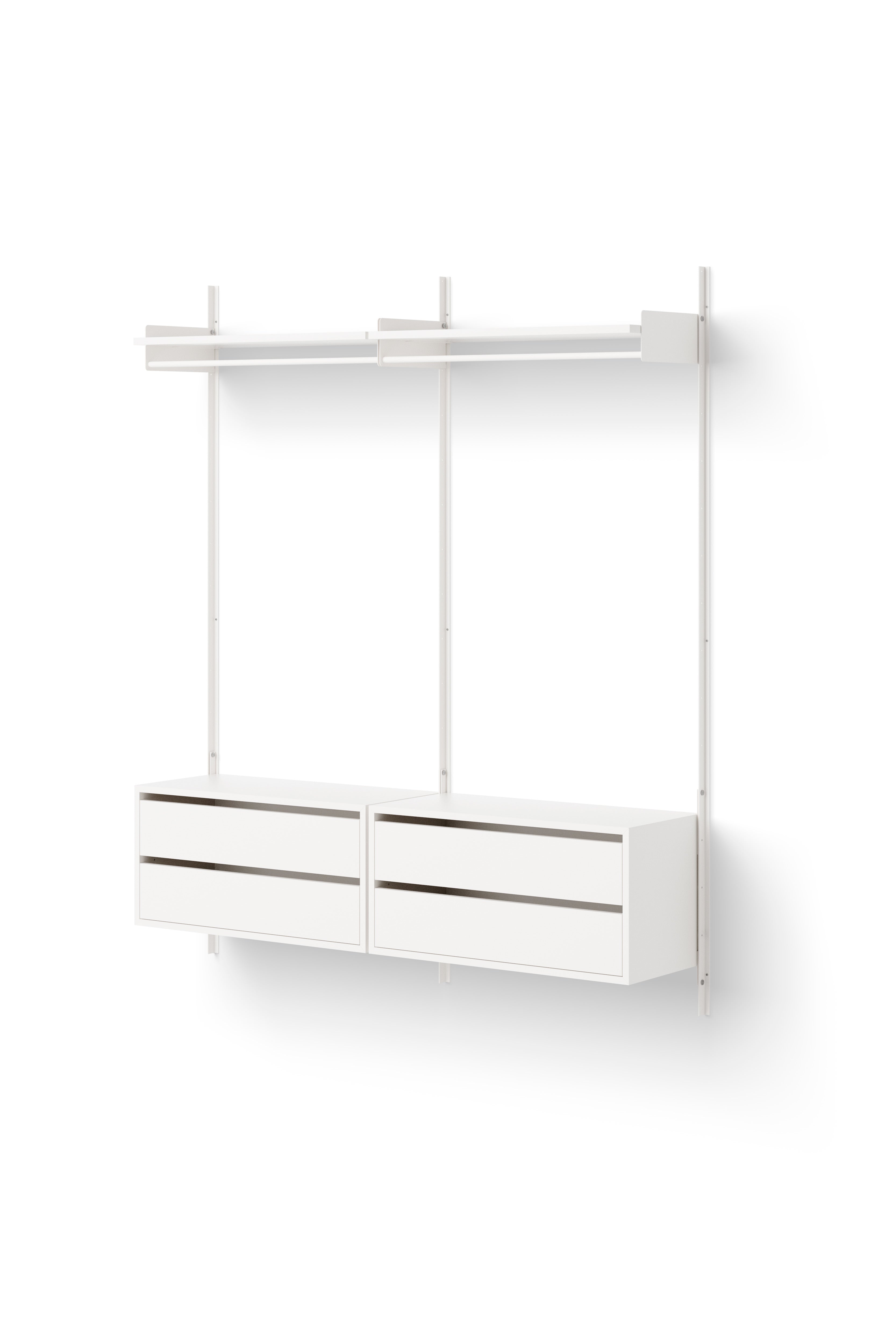 Hängeschrank mit neuen Arbeiten weiße Schubladen